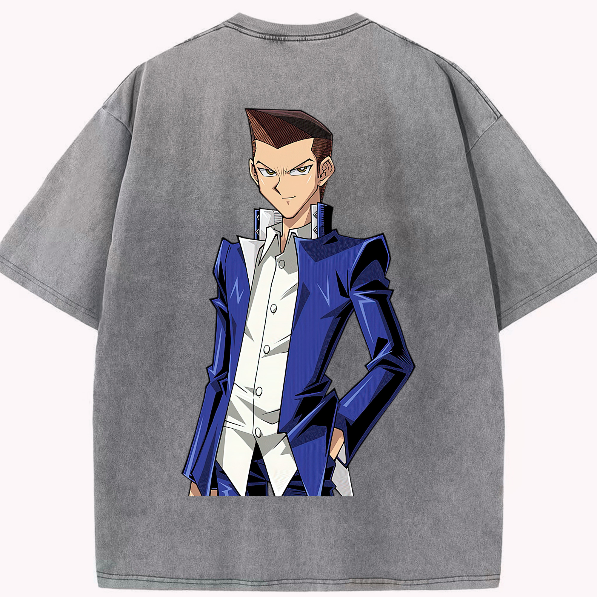 （画像用） 遊☆戯☆王 Yu-Gi-Oh! 綿100% ヴィンテージ風 半袖Tシャツ（背面プリント）