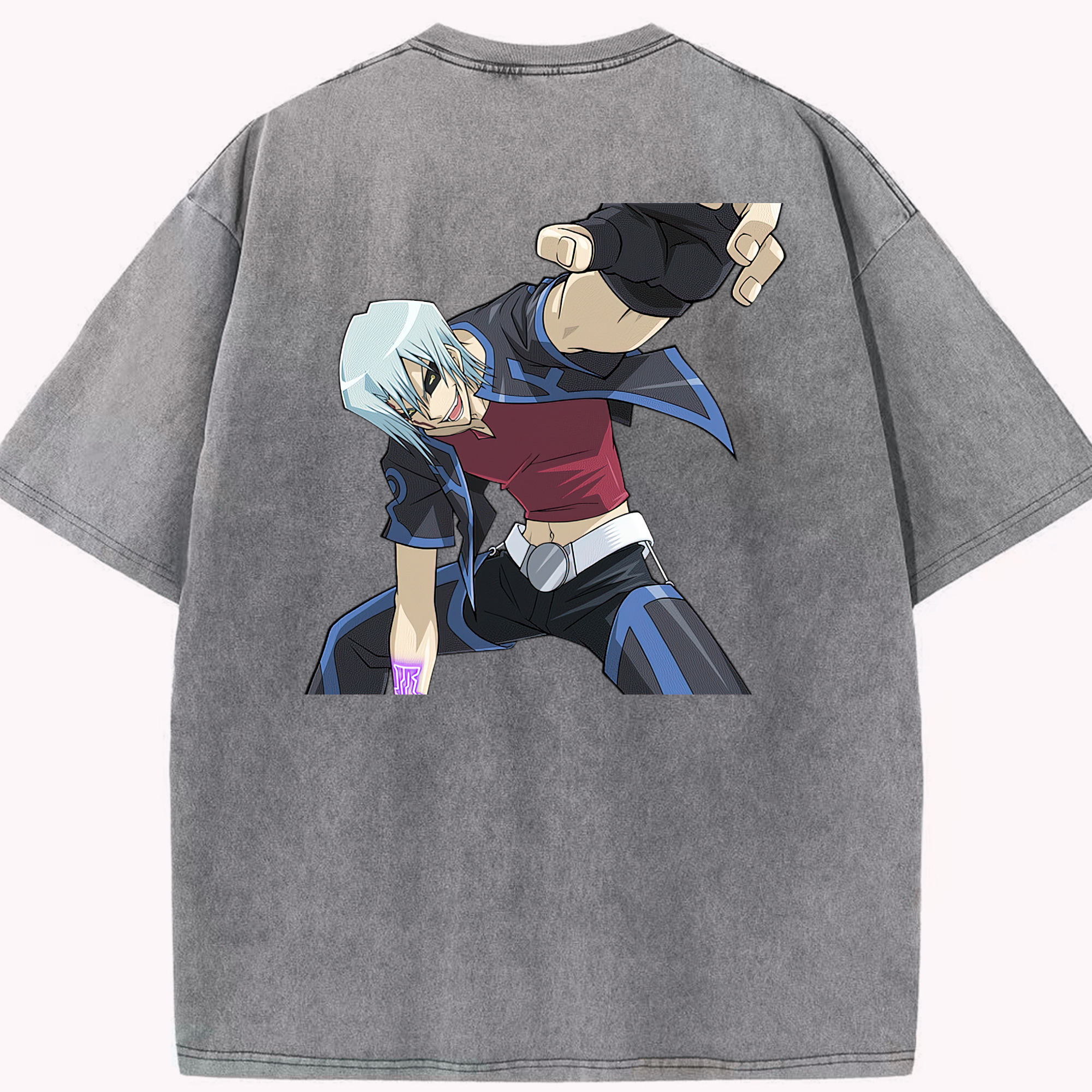 （画像用） 遊☆戯☆王 Yu-Gi-Oh! 綿100% ヴィンテージ風 半袖Tシャツ（背面プリント）