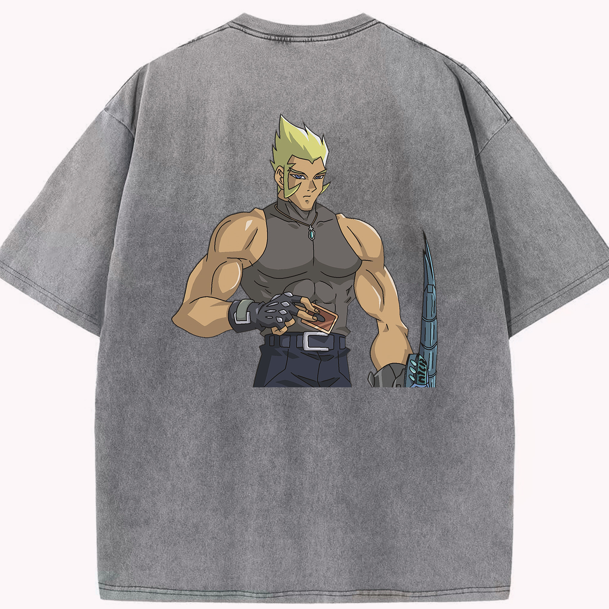 （画像用） 遊☆戯☆王 Yu-Gi-Oh! 綿100% ヴィンテージ風 半袖Tシャツ（背面プリント）