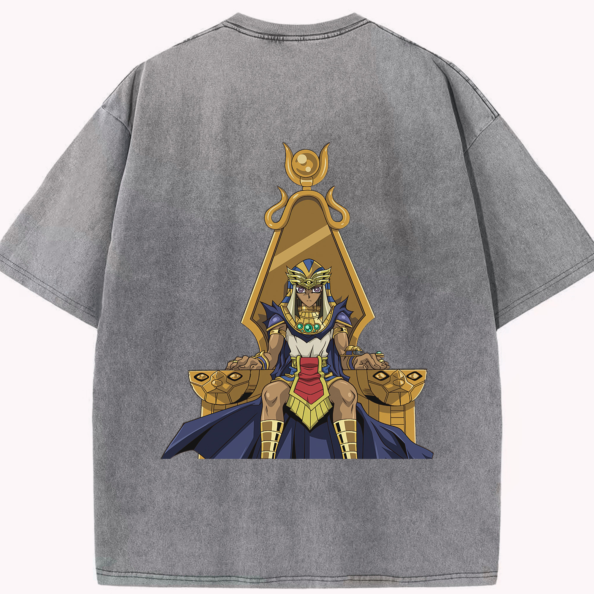 （画像用） 遊☆戯☆王 Yu-Gi-Oh! 綿100% ヴィンテージ風 半袖Tシャツ（背面プリント）