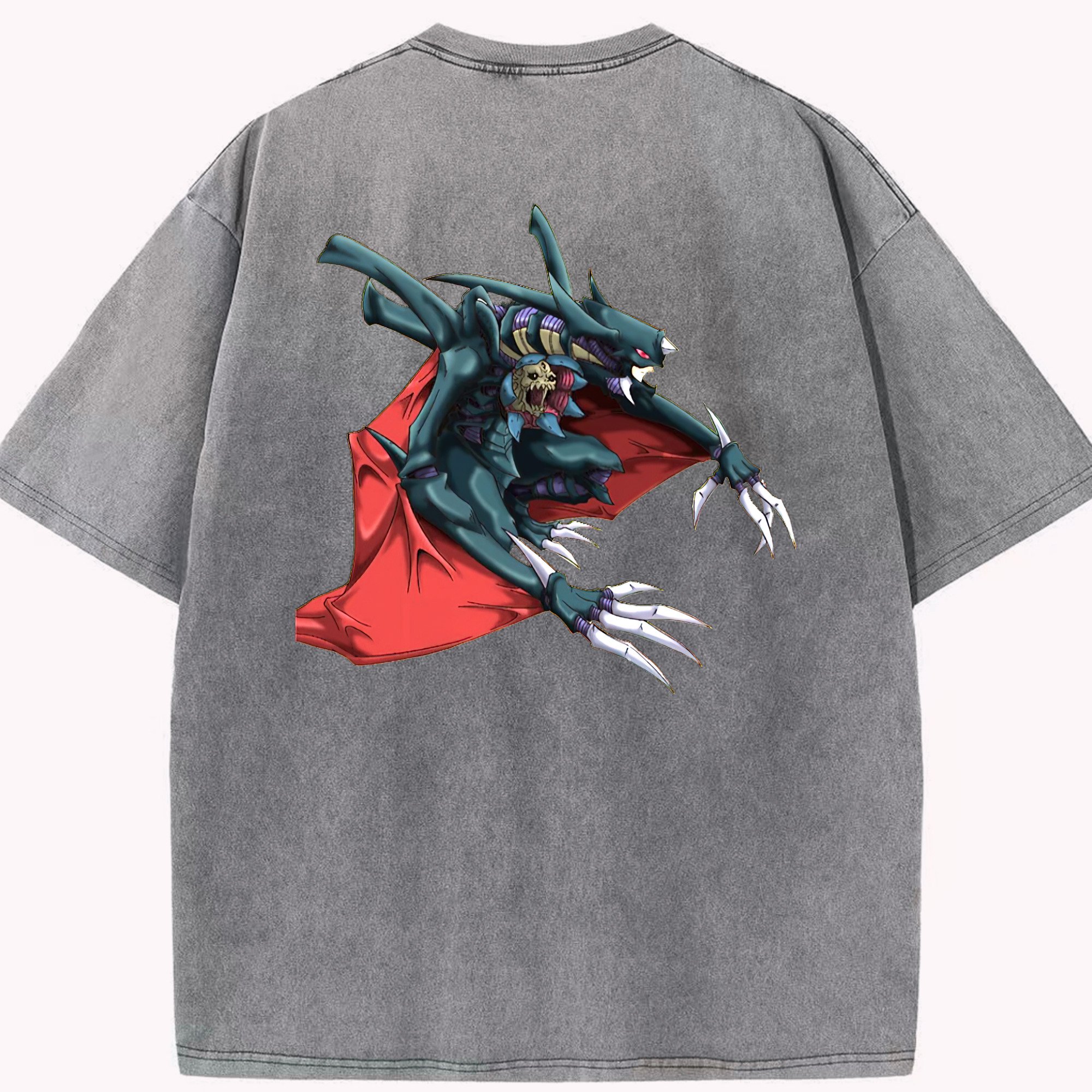 （画像用） 遊☆戯☆王 Yu-Gi-Oh! 綿100% ヴィンテージ風 半袖Tシャツ（背面プリント）