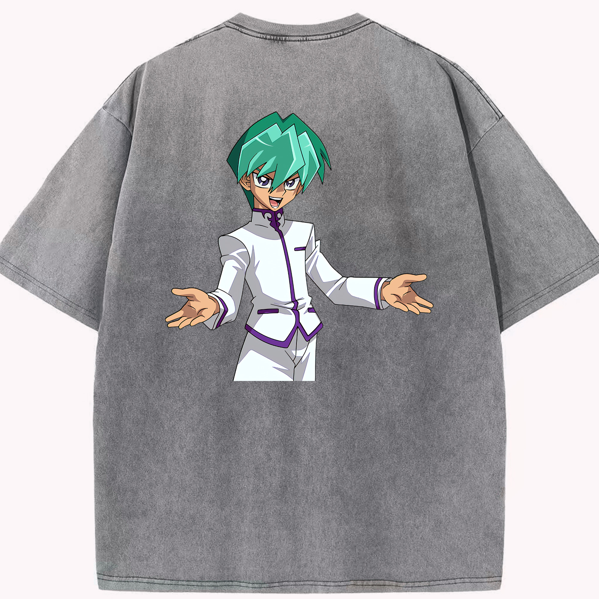 （画像用） 遊☆戯☆王 Yu-Gi-Oh! 綿100% ヴィンテージ風 半袖Tシャツ（背面プリント）