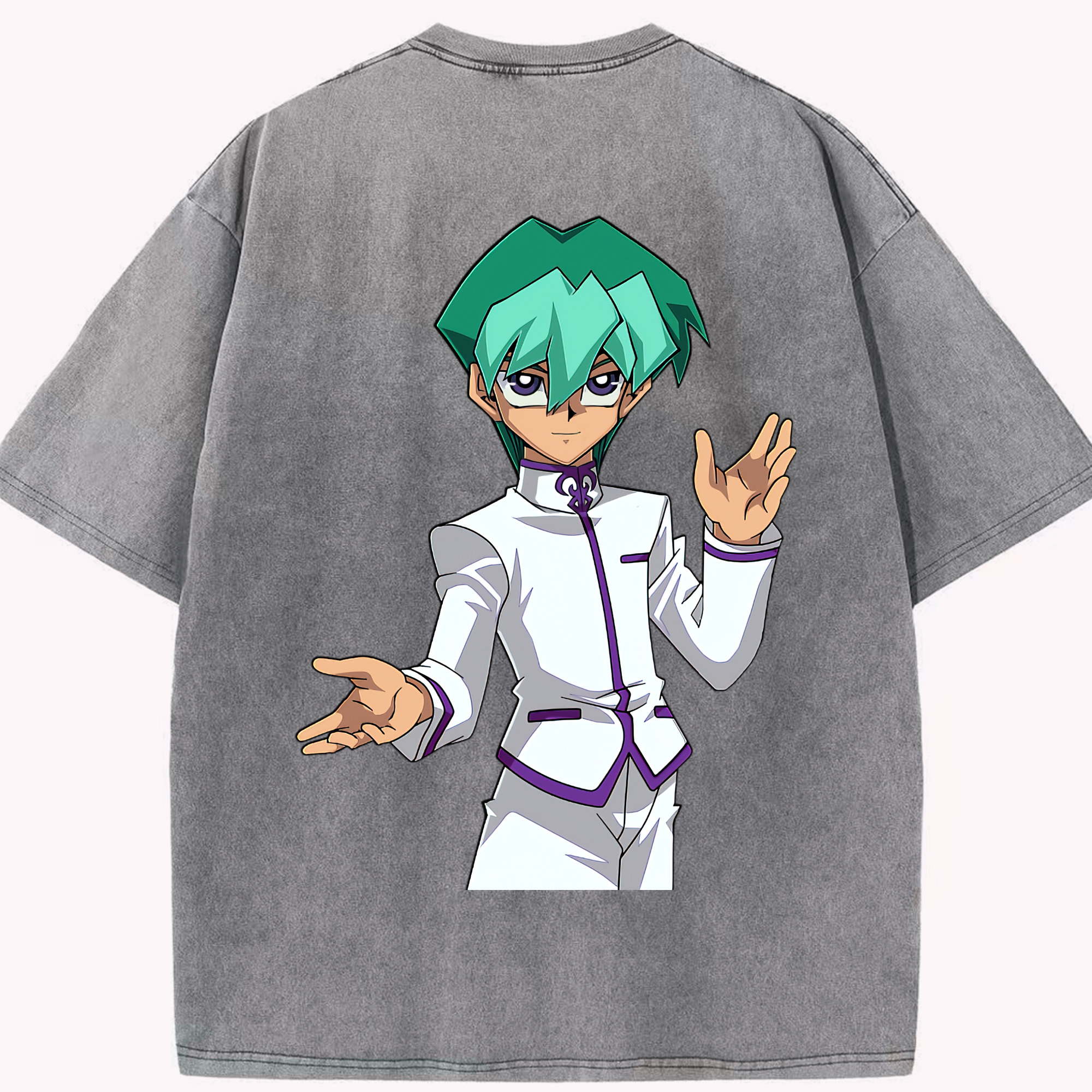 （画像用） 遊☆戯☆王 Yu-Gi-Oh! 綿100% ヴィンテージ風 半袖Tシャツ（背面プリント）