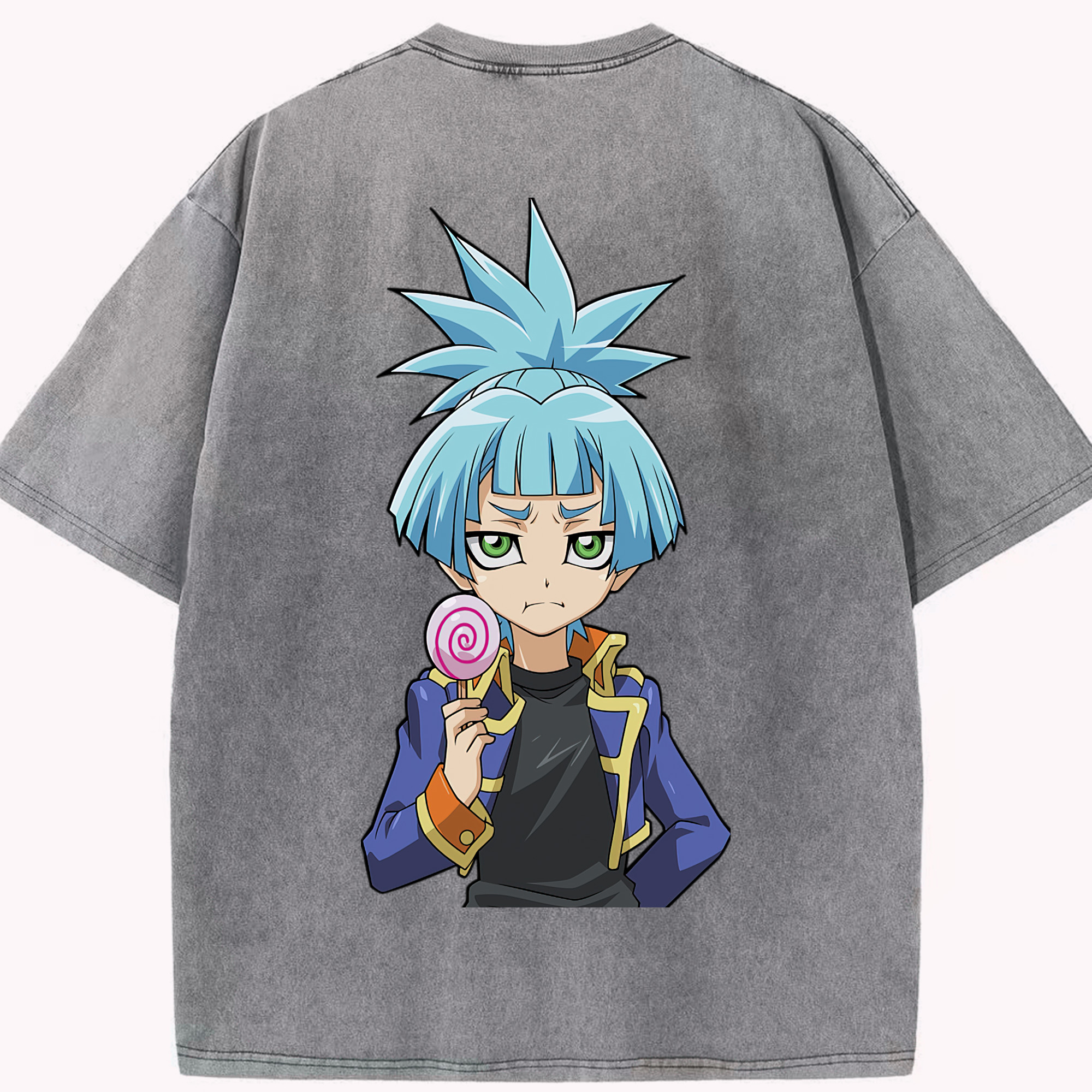 （画像用） 遊☆戯☆王 Yu-Gi-Oh! 綿100% ヴィンテージ風 半袖Tシャツ（背面プリント）