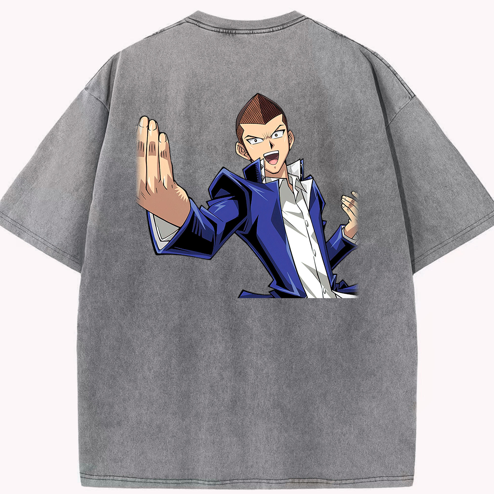 （画像用） 遊☆戯☆王 Yu-Gi-Oh! 綿100% ヴィンテージ風 半袖Tシャツ（背面プリント）