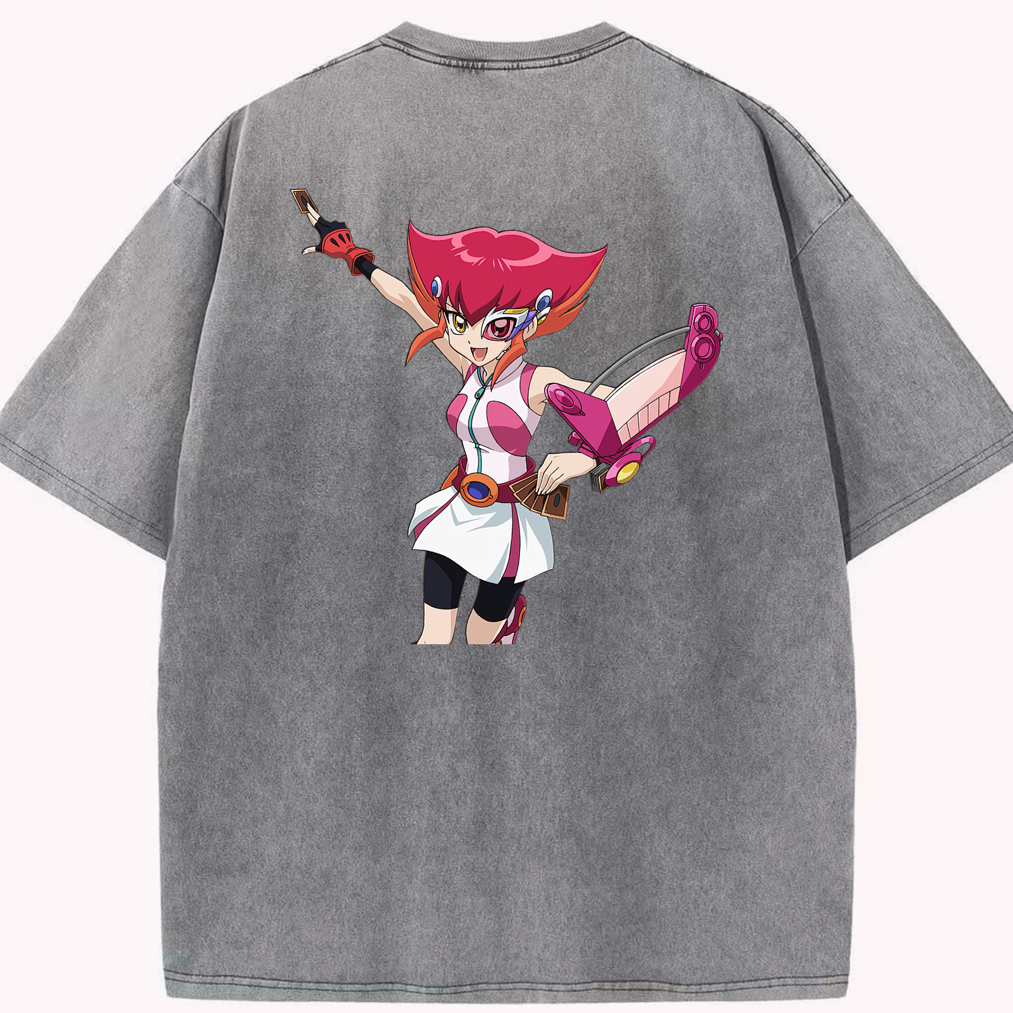 （画像用） 遊☆戯☆王 Yu-Gi-Oh! 綿100% ヴィンテージ風 半袖Tシャツ（背面プリント）
