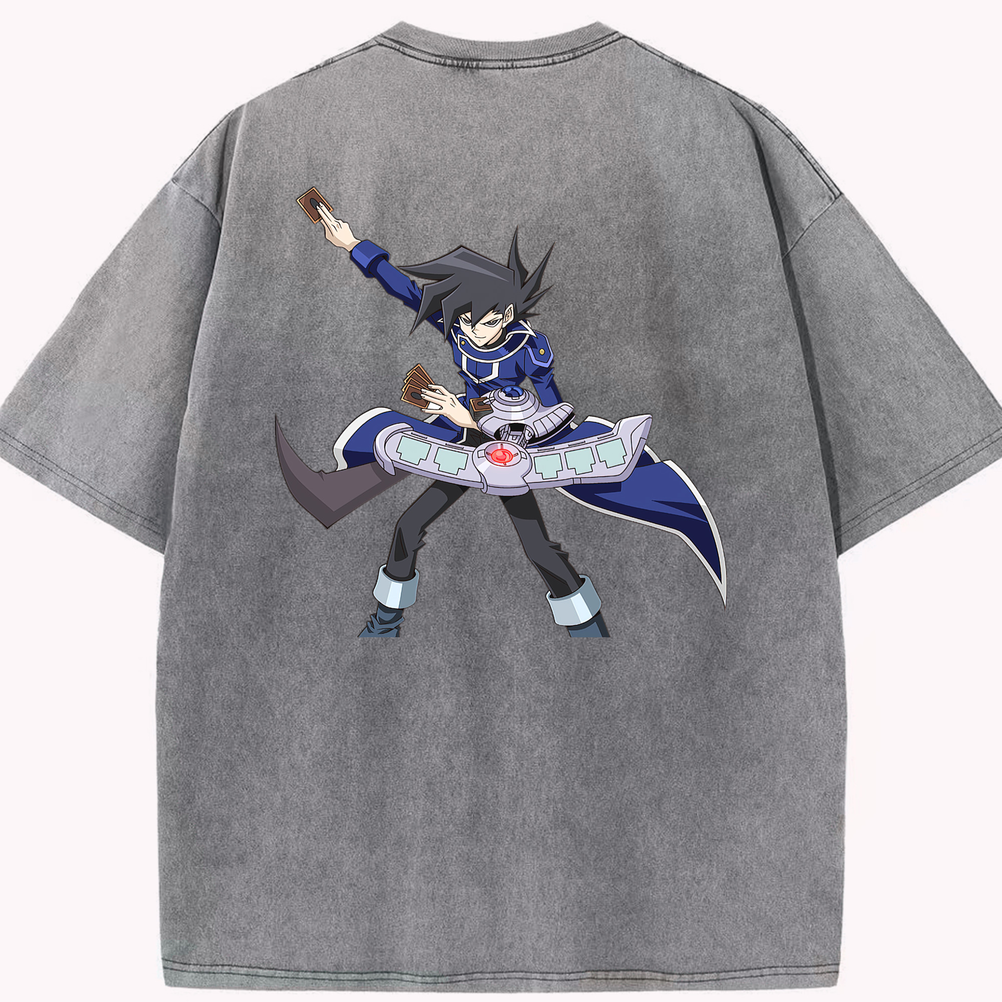 （画像用） 遊☆戯☆王 Yu-Gi-Oh! 綿100% ヴィンテージ風 半袖Tシャツ（背面プリント）
