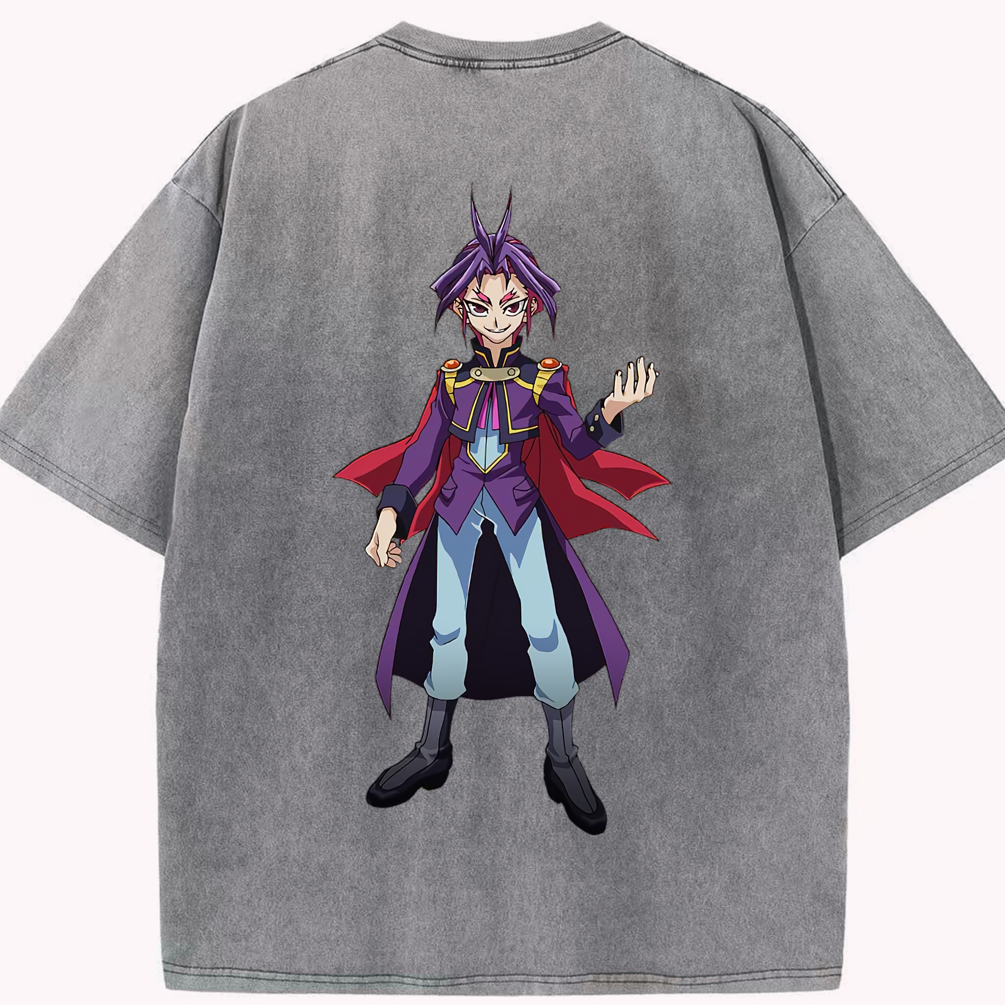 （画像用） 遊☆戯☆王 Yu-Gi-Oh! 綿100% ヴィンテージ風 半袖Tシャツ（背面プリント）