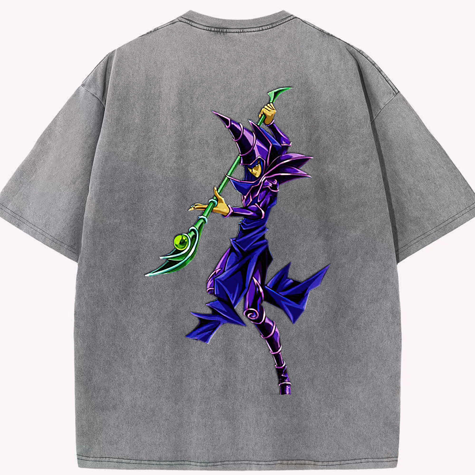 （画像用） 遊☆戯☆王 Yu-Gi-Oh! 綿100% ヴィンテージ風 半袖Tシャツ（背面プリント）