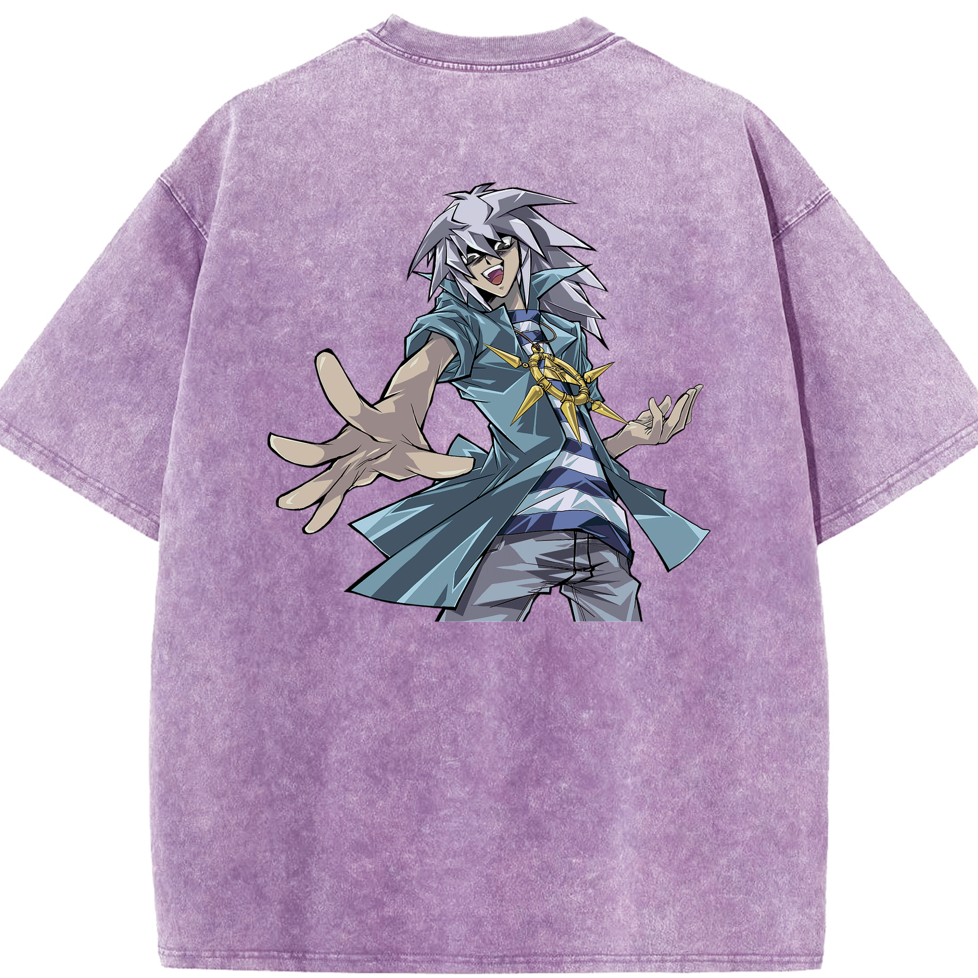 （画像用） 遊☆戯☆王 Yu-Gi-Oh! 綿100% ヴィンテージ風 半袖Tシャツ（背面プリント）