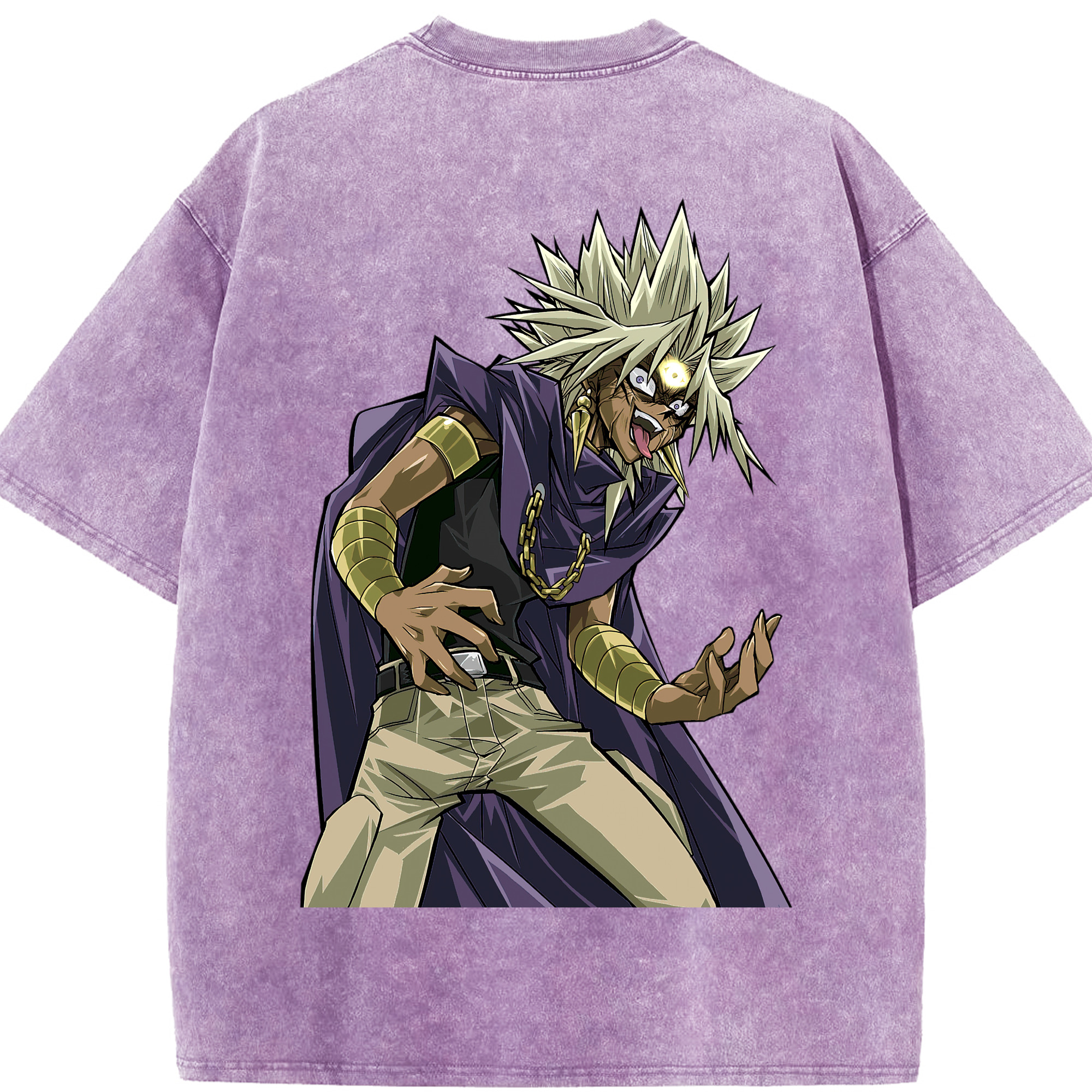 （画像用） 遊☆戯☆王 Yu-Gi-Oh! 綿100% ヴィンテージ風 半袖Tシャツ（背面プリント）