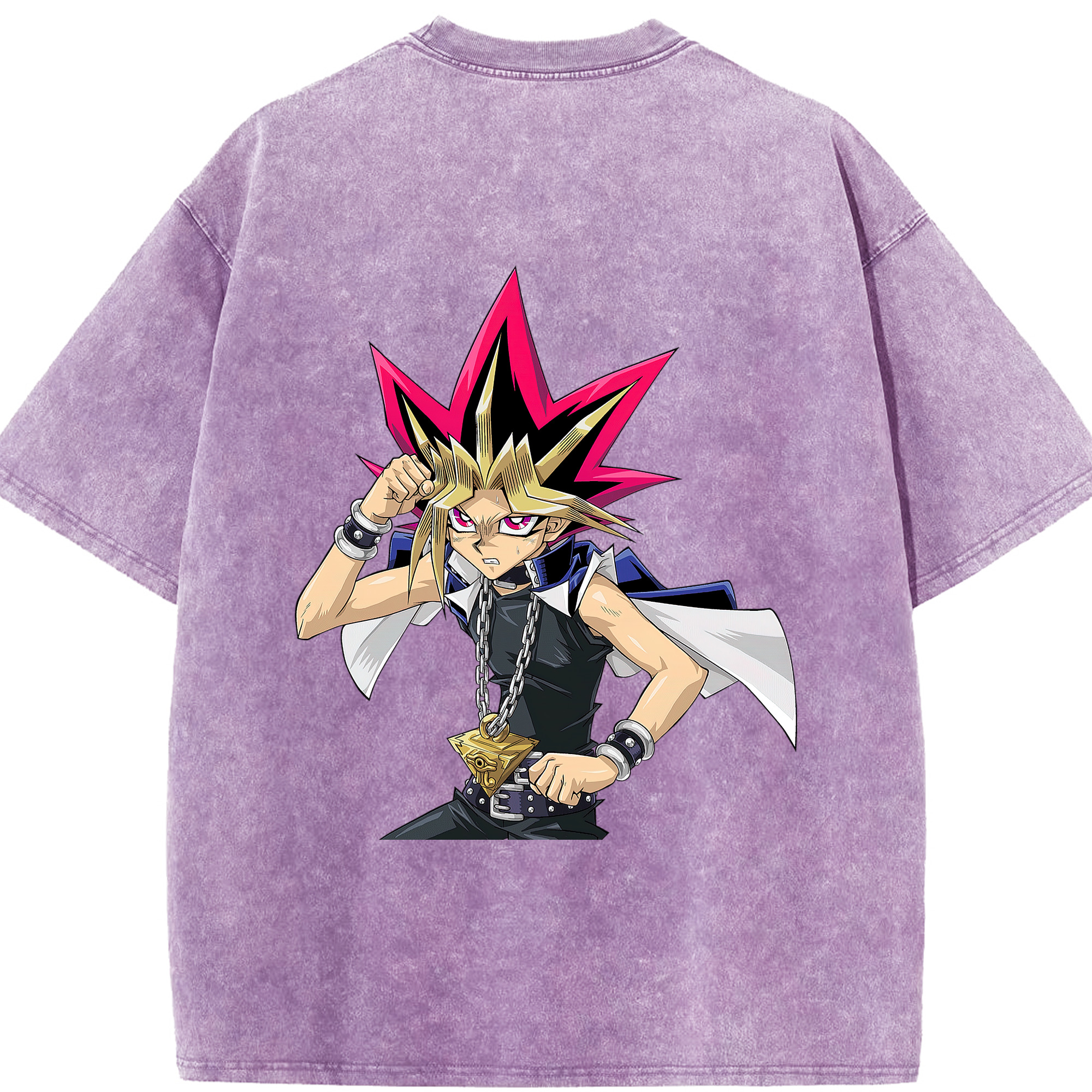 （画像用） 遊☆戯☆王 Yu-Gi-Oh! 綿100% ヴィンテージ風 半袖Tシャツ（背面プリント）
