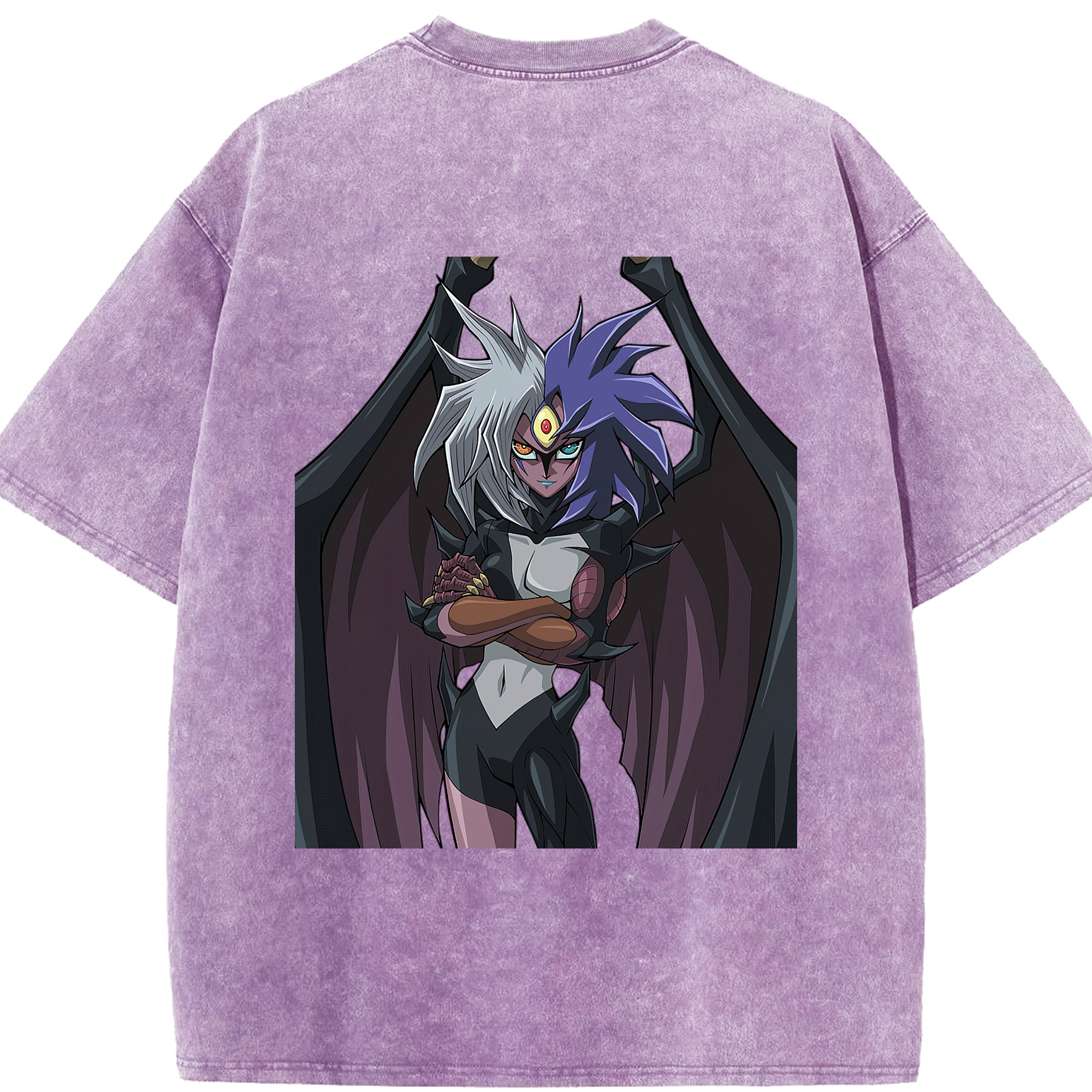 （画像用） 遊☆戯☆王 Yu-Gi-Oh! 綿100% ヴィンテージ風 半袖Tシャツ（背面プリント）