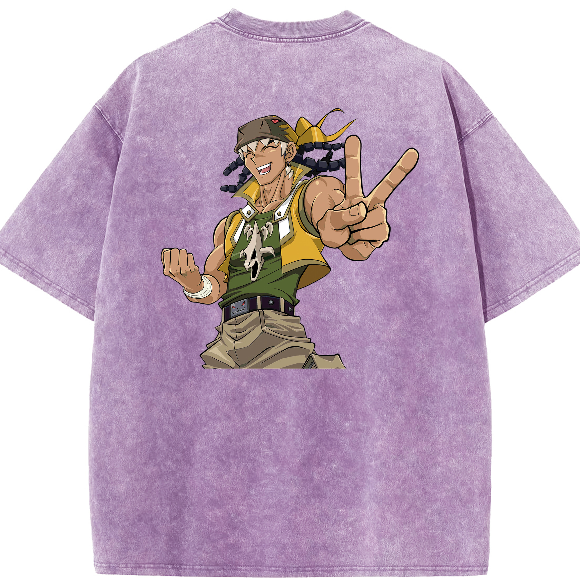 （画像用） 遊☆戯☆王 Yu-Gi-Oh! 綿100% ヴィンテージ風 半袖Tシャツ（背面プリント）