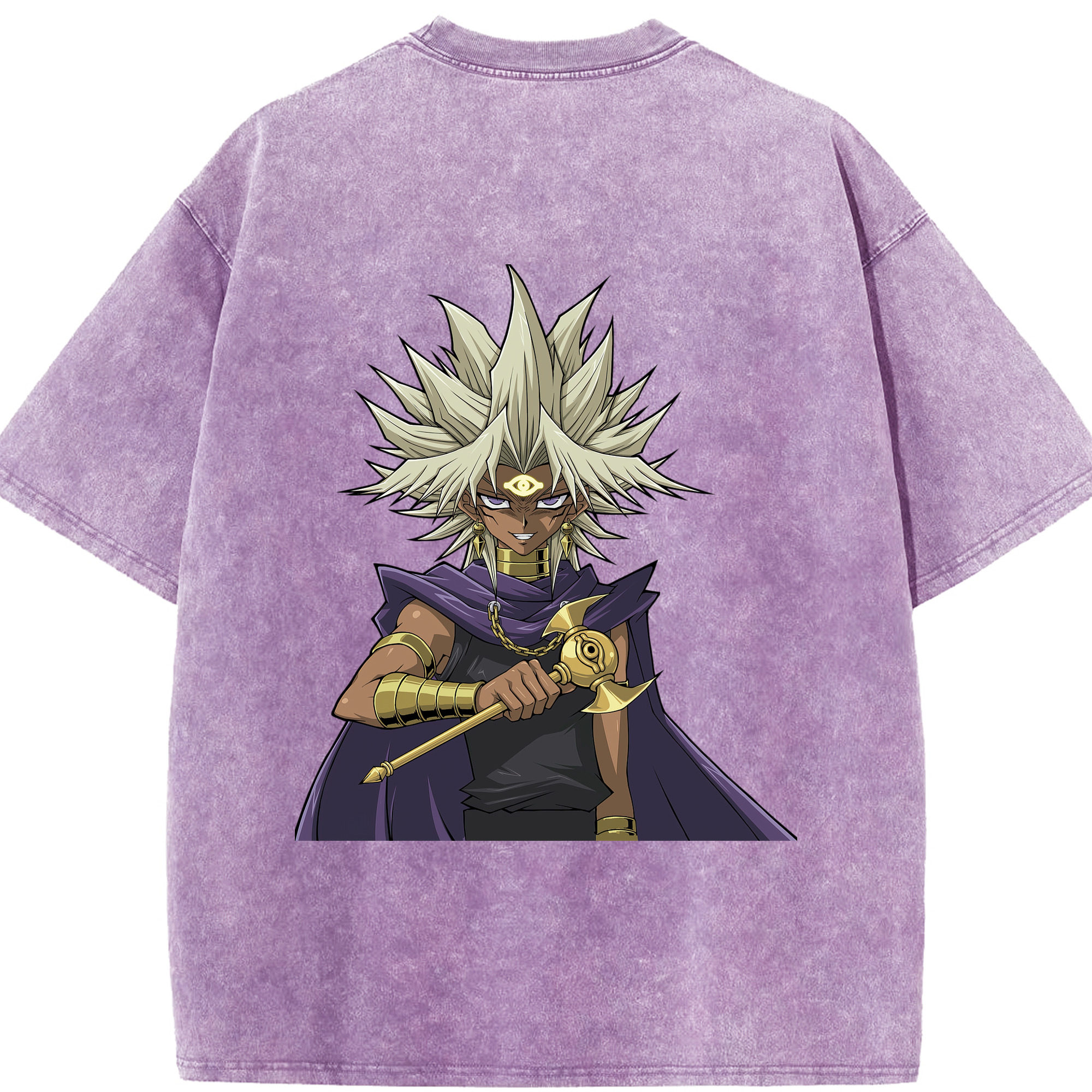 （画像用） 遊☆戯☆王 Yu-Gi-Oh! 綿100% ヴィンテージ風 半袖Tシャツ（背面プリント）