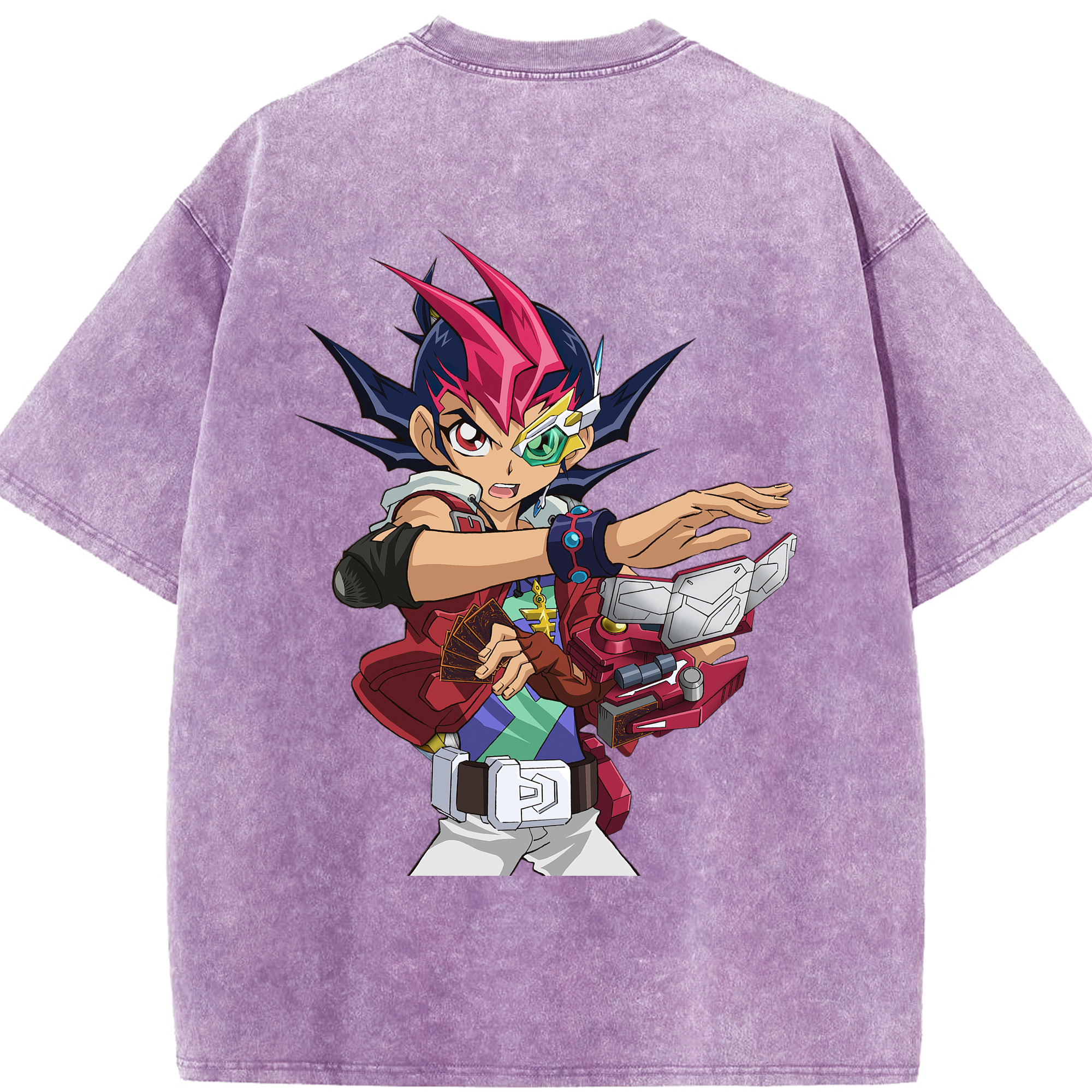 （画像用） 遊☆戯☆王 Yu-Gi-Oh! 綿100% ヴィンテージ風 半袖Tシャツ（背面プリント）
