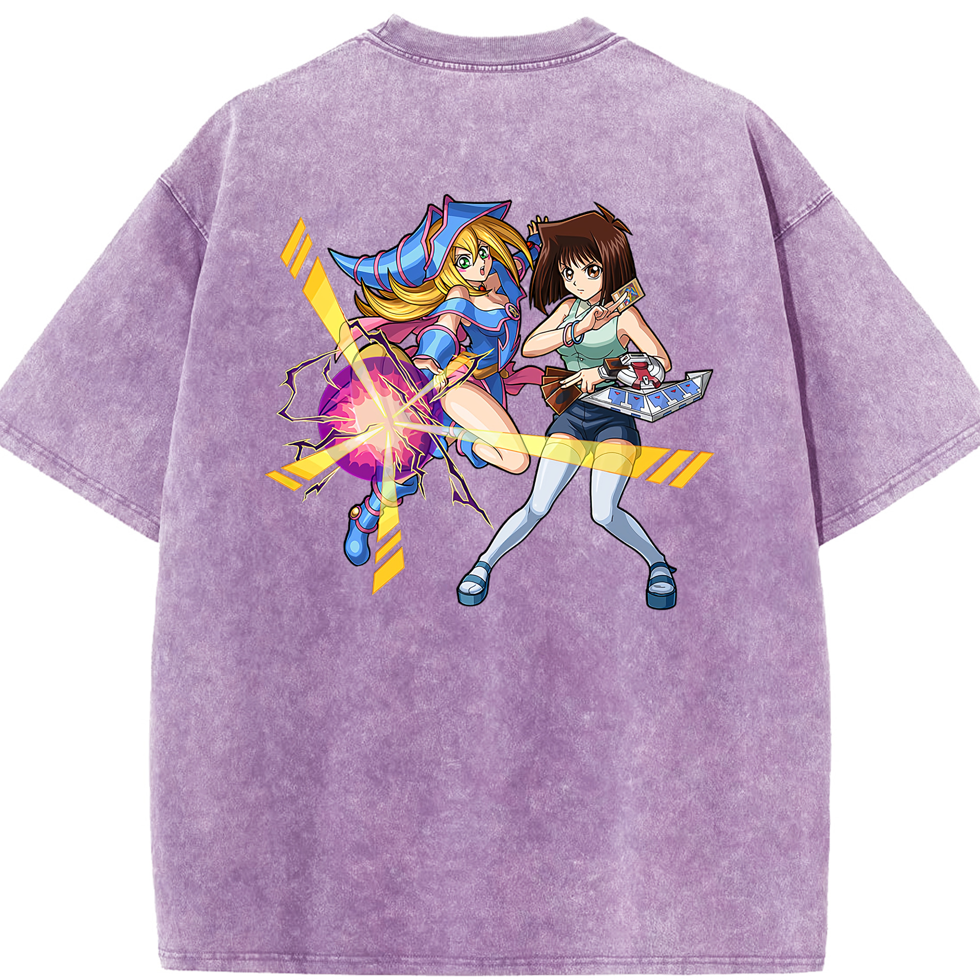 （画像用） 遊☆戯☆王 Yu-Gi-Oh! 綿100% ヴィンテージ風 半袖Tシャツ（背面プリント）