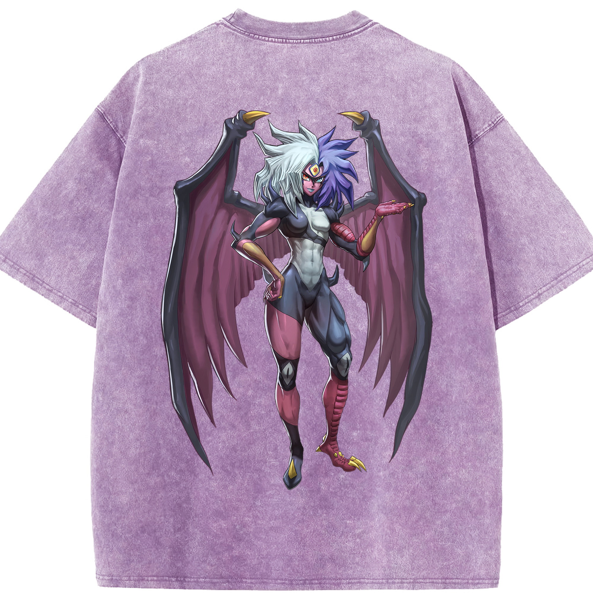 （画像用） 遊☆戯☆王 Yu-Gi-Oh! 綿100% ヴィンテージ風 半袖Tシャツ（背面プリント）
