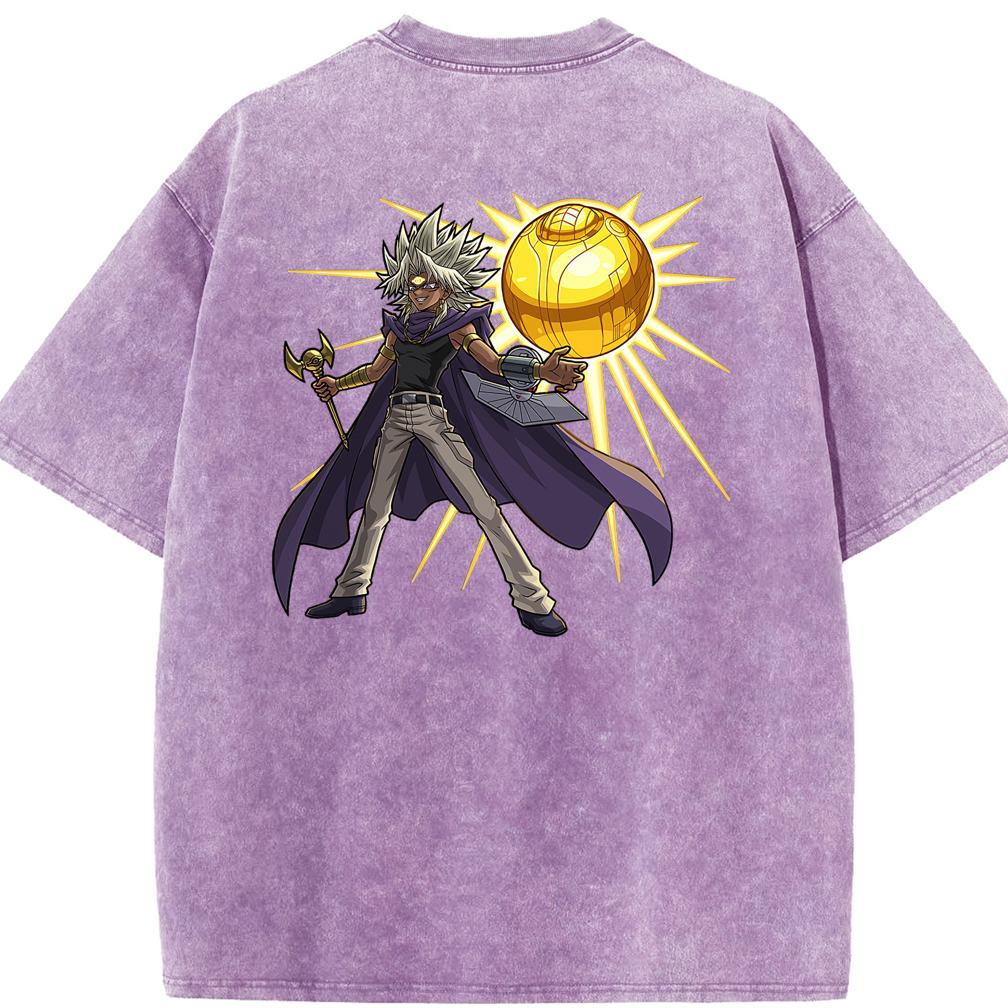 （画像用） 遊☆戯☆王 Yu-Gi-Oh! 綿100% ヴィンテージ風 半袖Tシャツ（背面プリント）