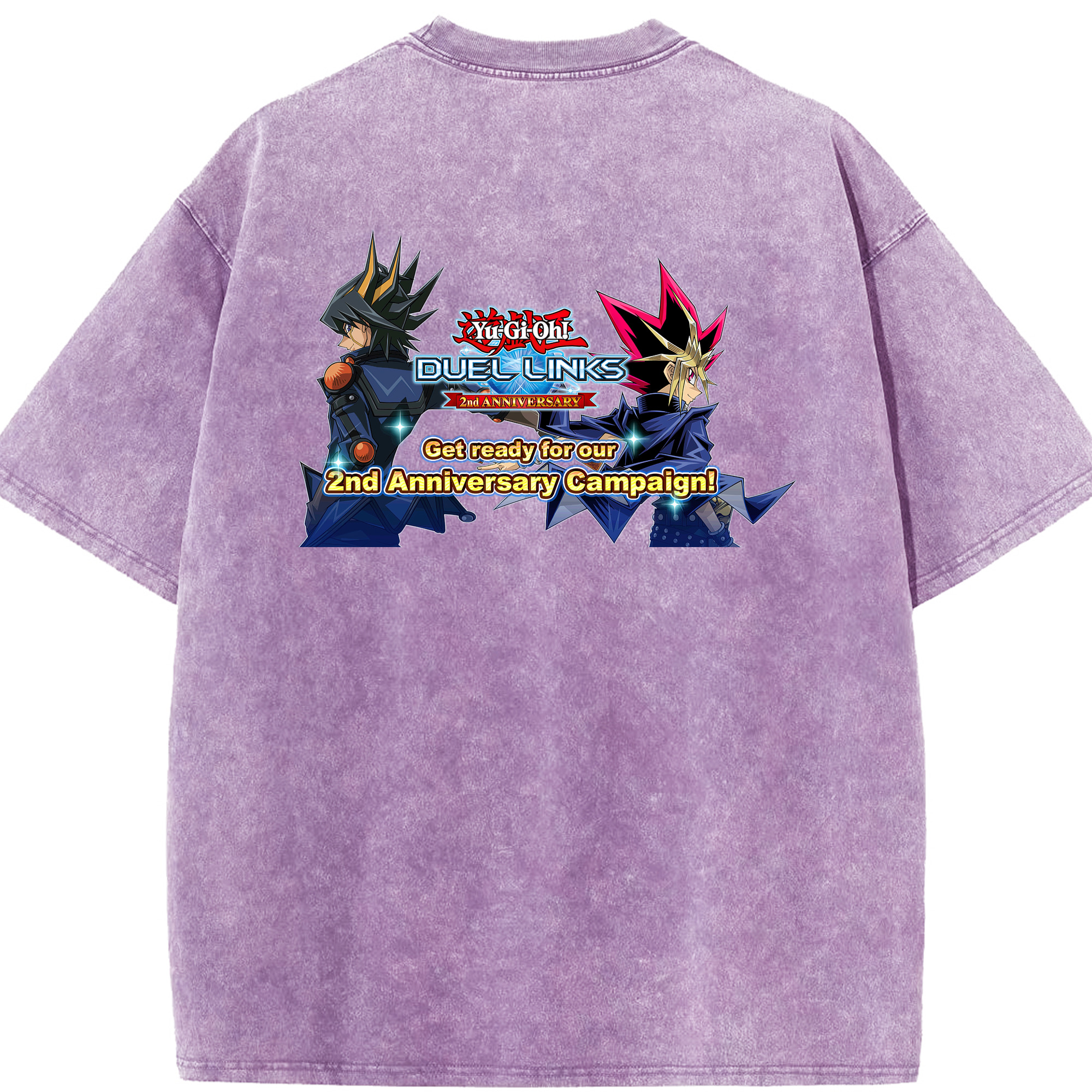 （画像用） 遊☆戯☆王 Yu-Gi-Oh! 綿100% ヴィンテージ風 半袖Tシャツ（背面プリント）