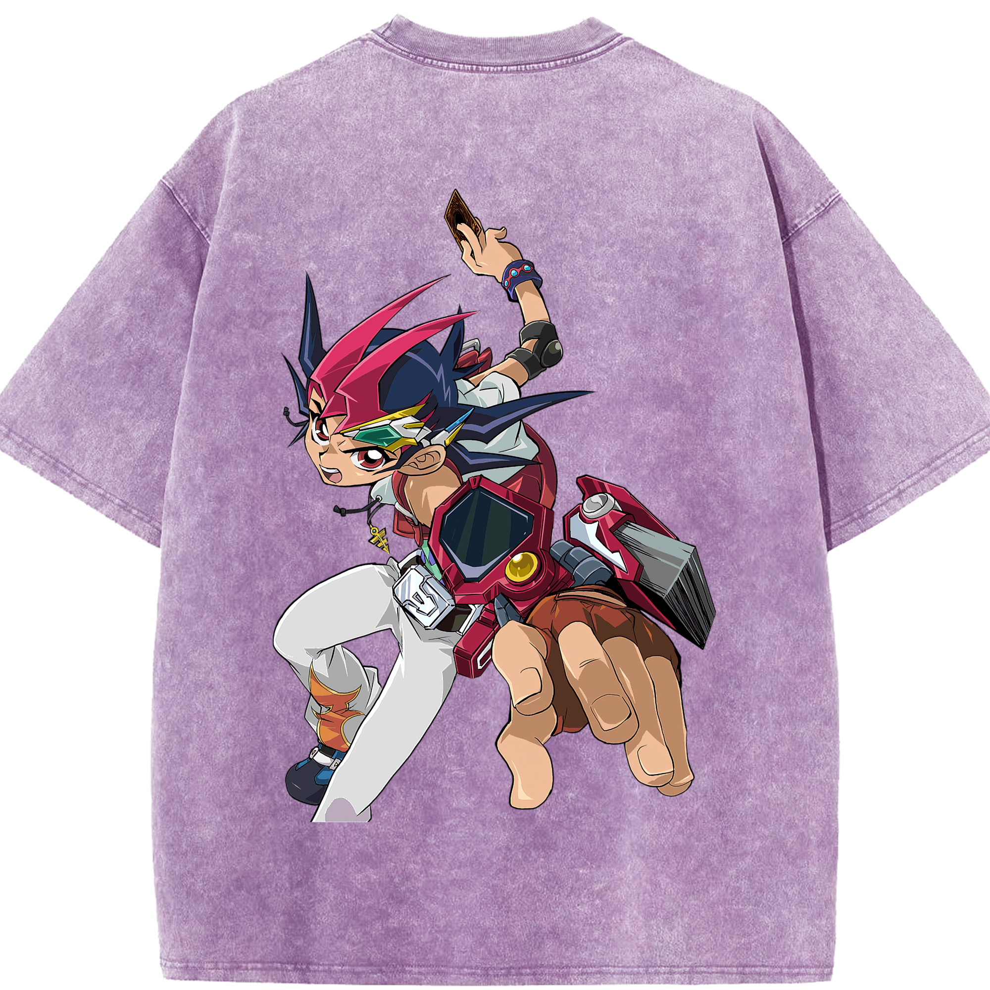 （画像用） 遊☆戯☆王 Yu-Gi-Oh! 綿100% ヴィンテージ風 半袖Tシャツ（背面プリント）