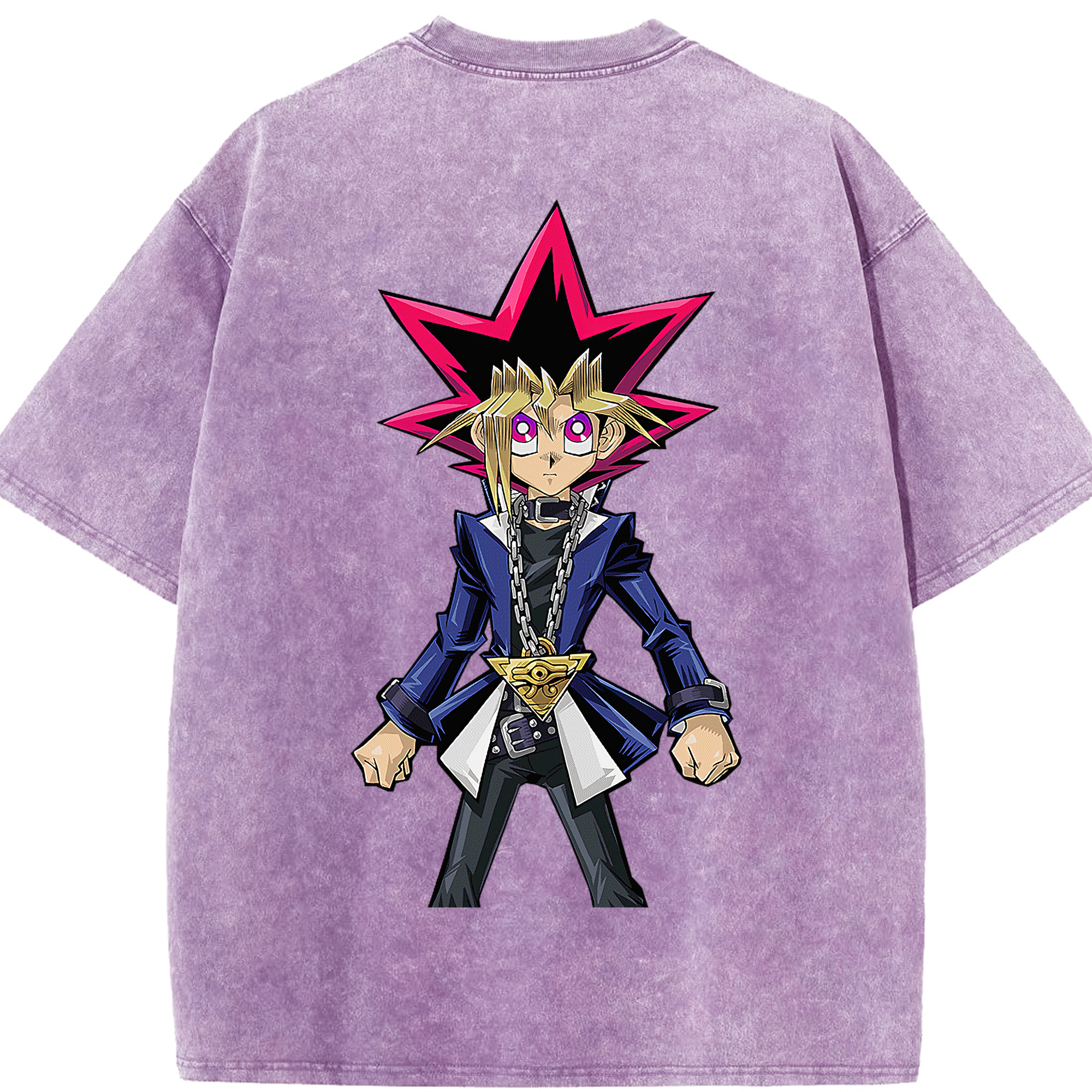 （画像用） 遊☆戯☆王 Yu-Gi-Oh! 綿100% ヴィンテージ風 半袖Tシャツ（背面プリント）