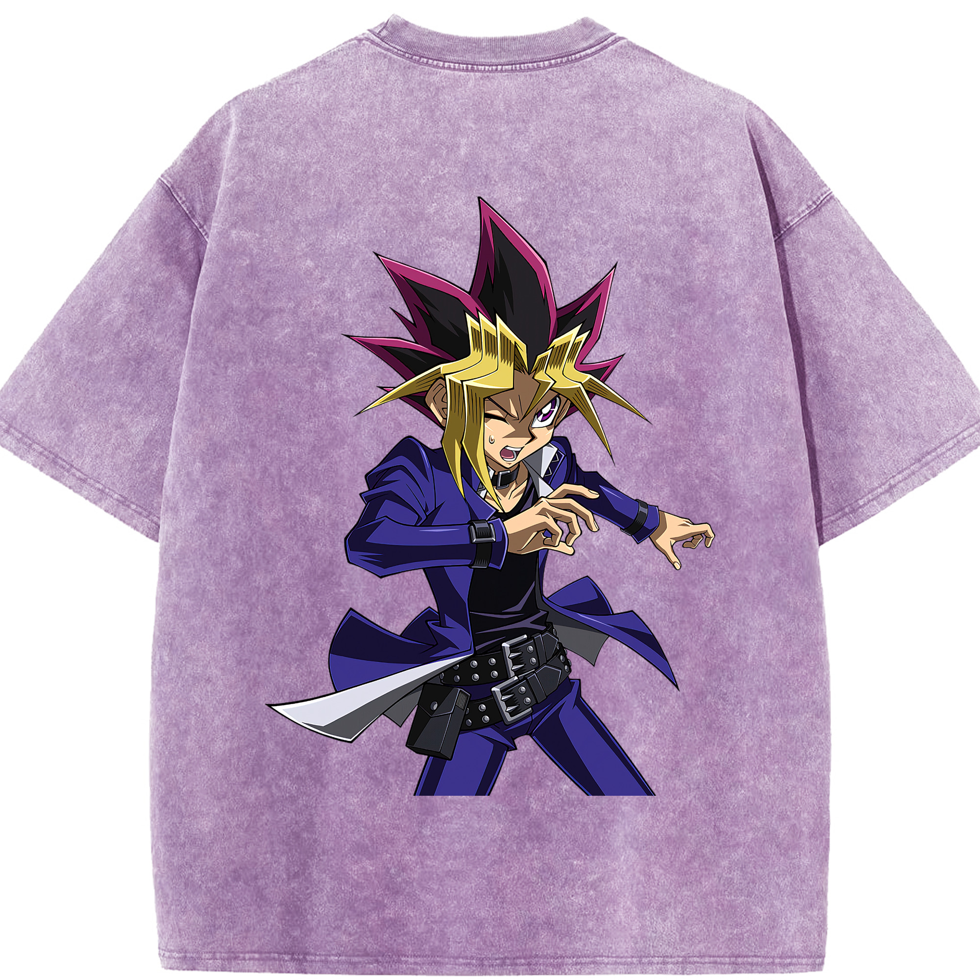 （画像用） 遊☆戯☆王 Yu-Gi-Oh! 綿100% ヴィンテージ風 半袖Tシャツ（背面プリント）