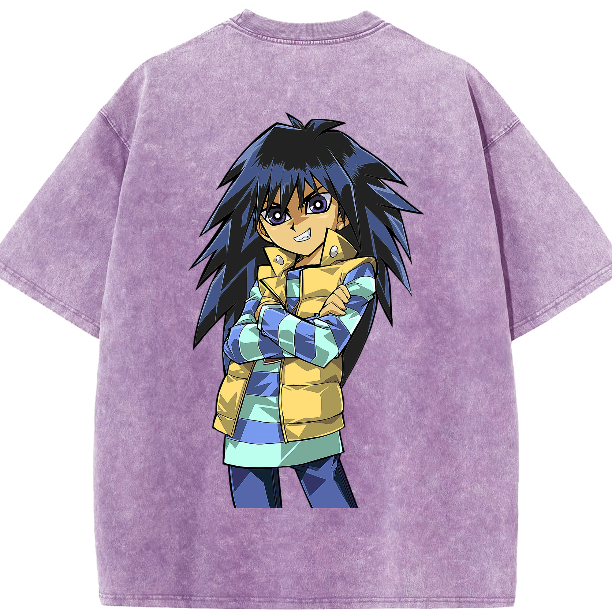 （画像用） 遊☆戯☆王 Yu-Gi-Oh! 綿100% ヴィンテージ風 半袖Tシャツ（背面プリント）