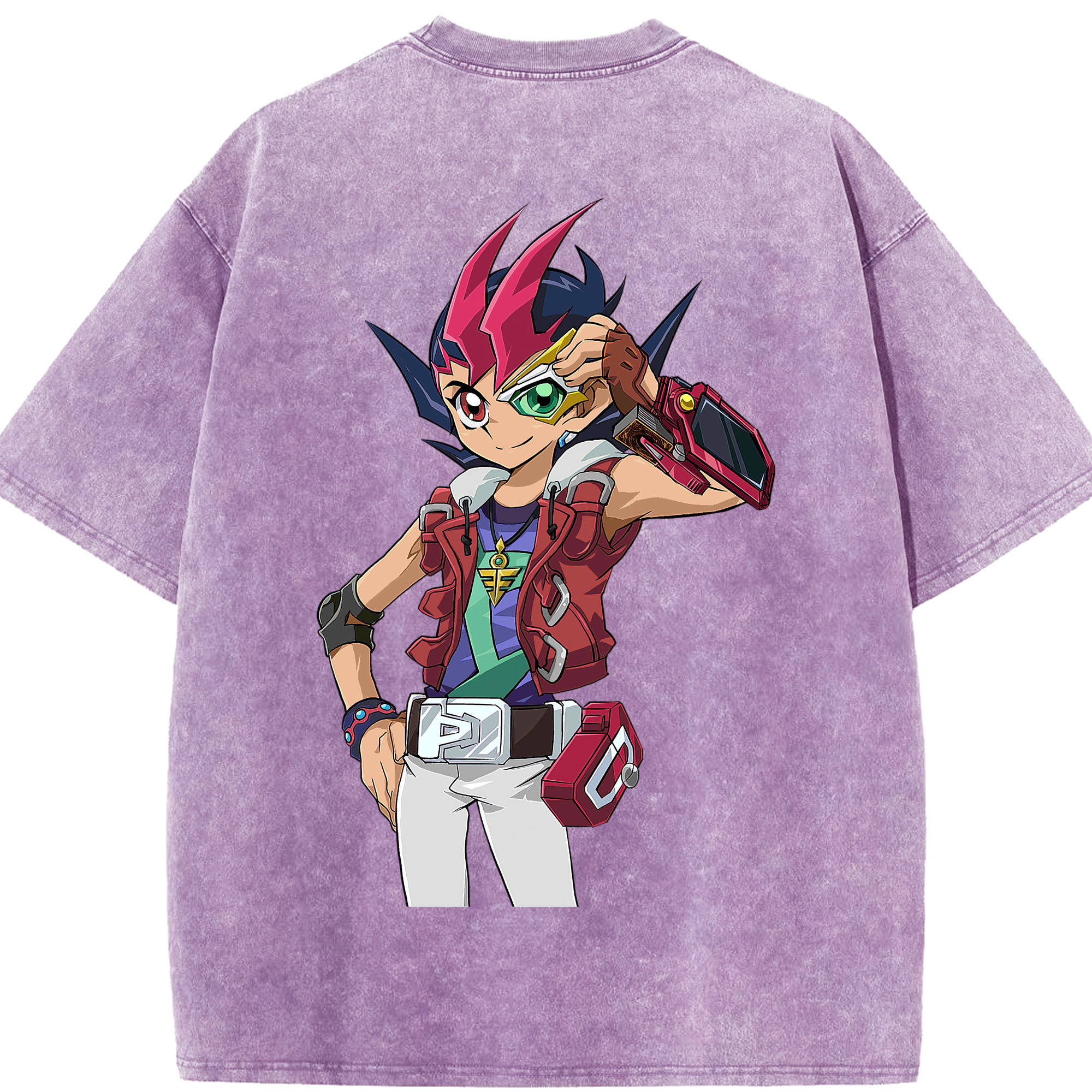 （画像用） 遊☆戯☆王 Yu-Gi-Oh! 綿100% ヴィンテージ風 半袖Tシャツ（背面プリント）