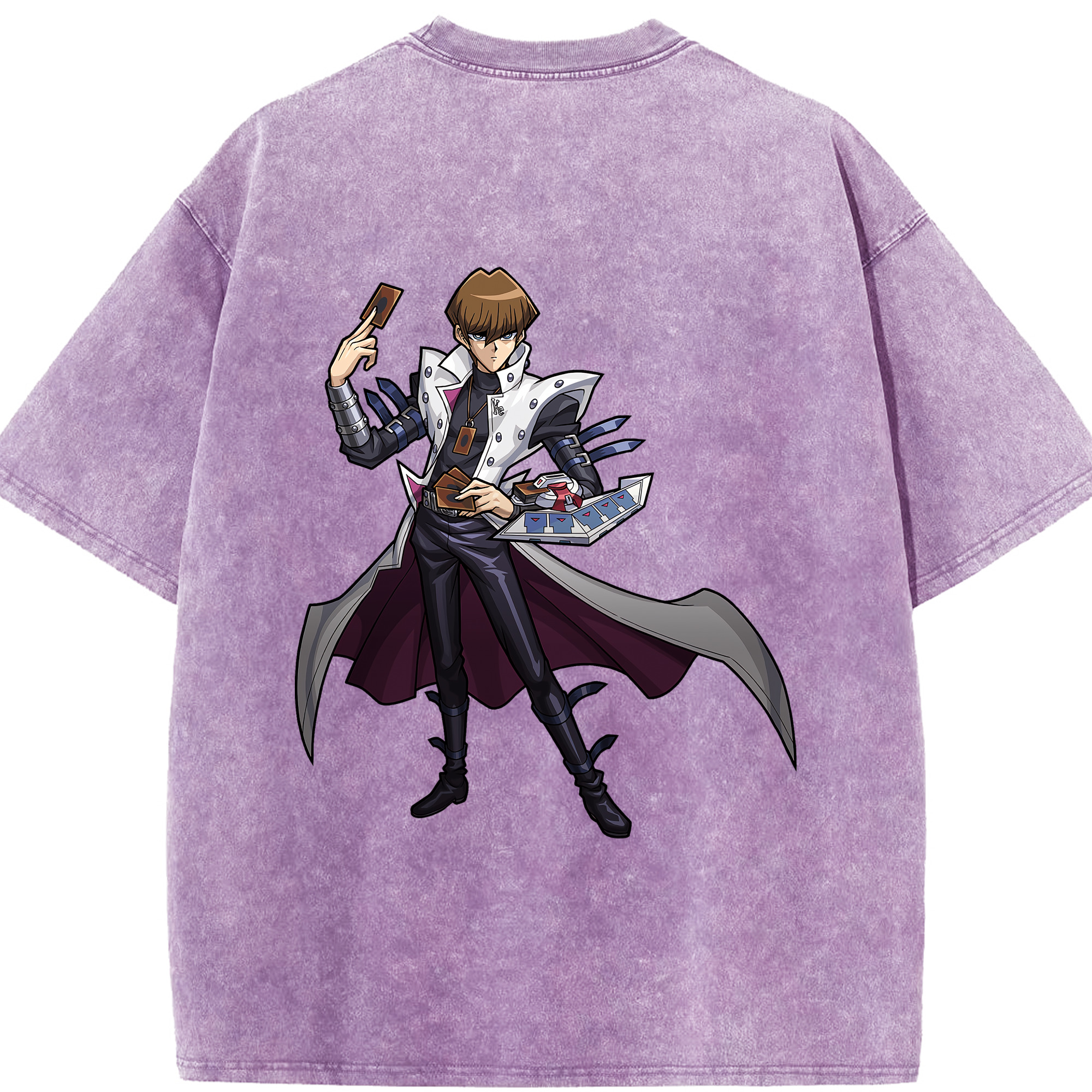 （画像用） 遊☆戯☆王 Yu-Gi-Oh! 綿100% ヴィンテージ風 半袖Tシャツ（背面プリント）
