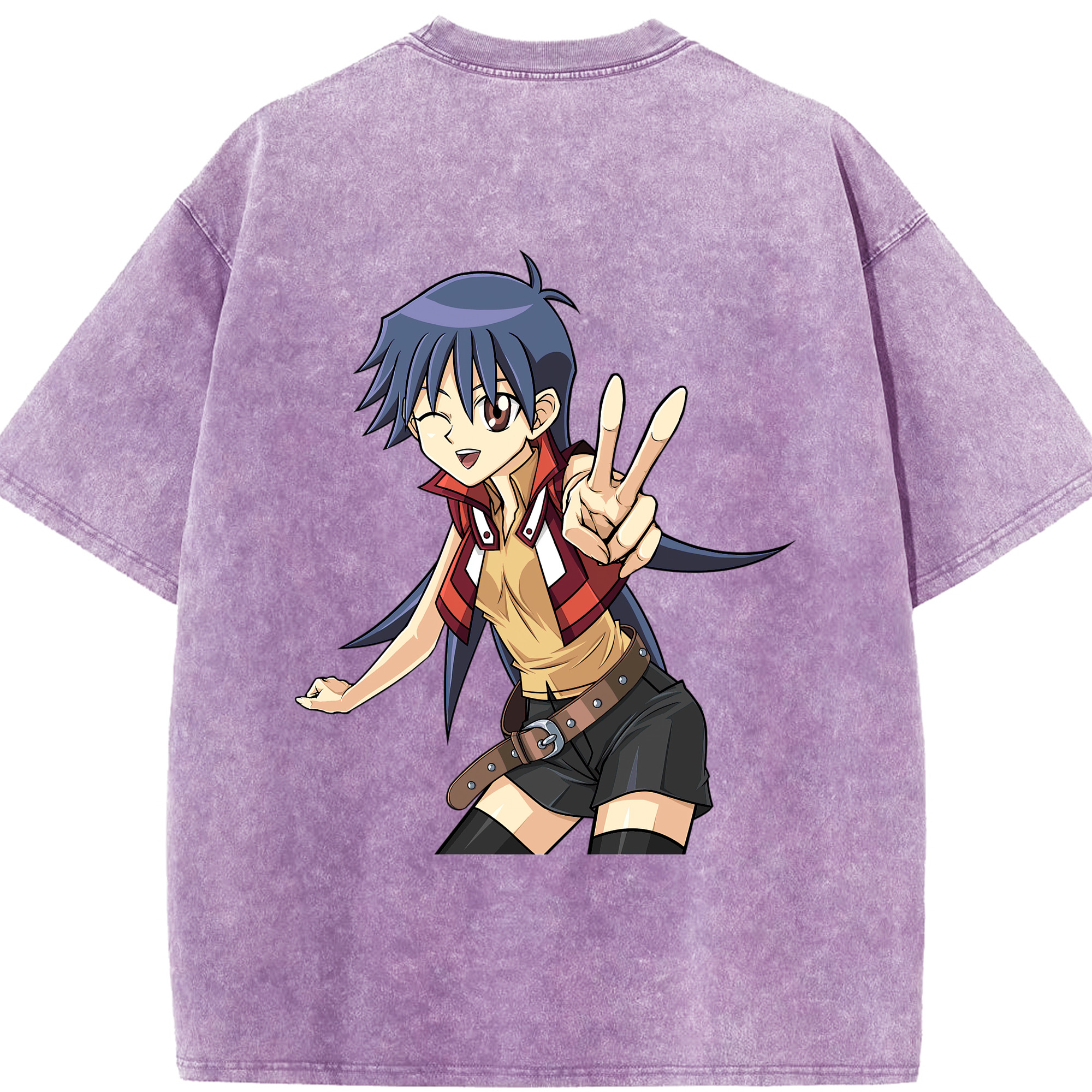 （画像用） 遊☆戯☆王 Yu-Gi-Oh! 綿100% ヴィンテージ風 半袖Tシャツ（背面プリント）