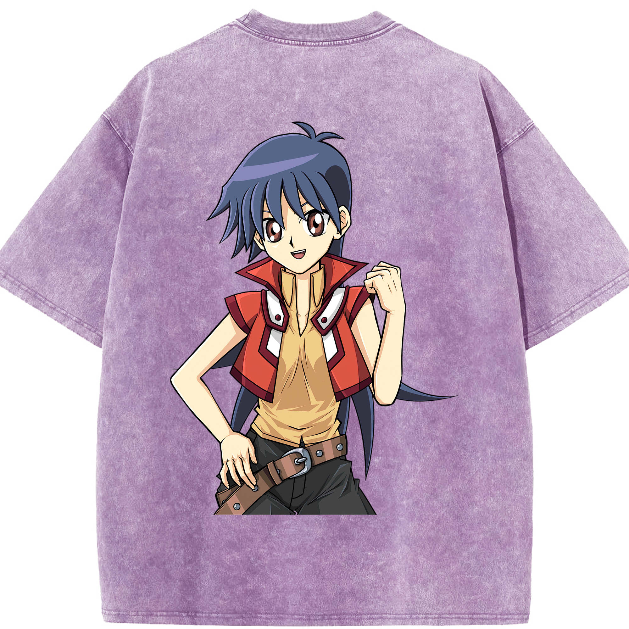 （画像用） 遊☆戯☆王 Yu-Gi-Oh! 綿100% ヴィンテージ風 半袖Tシャツ（背面プリント）