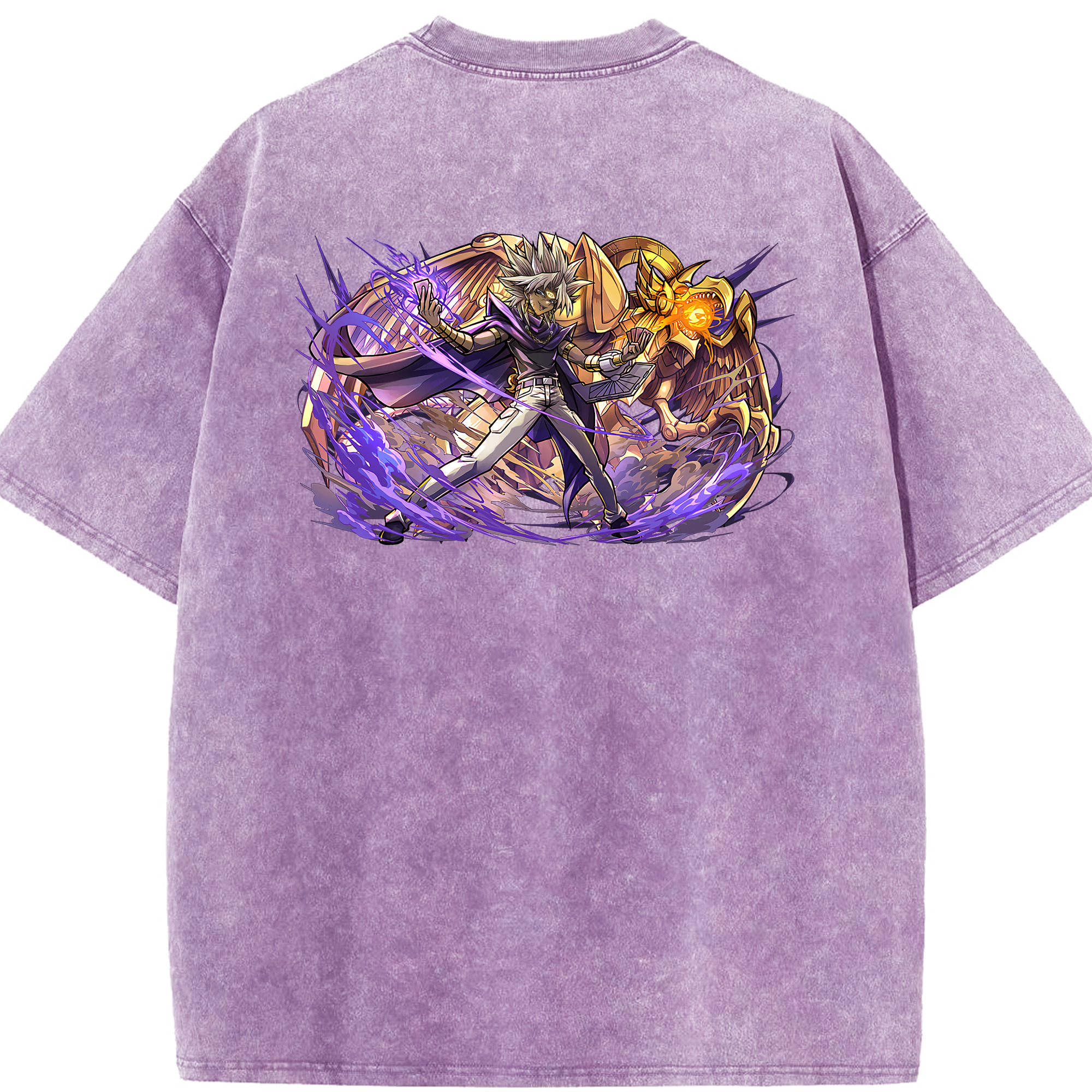 （画像用） 遊☆戯☆王 Yu-Gi-Oh! 綿100% ヴィンテージ風 半袖Tシャツ（背面プリント）