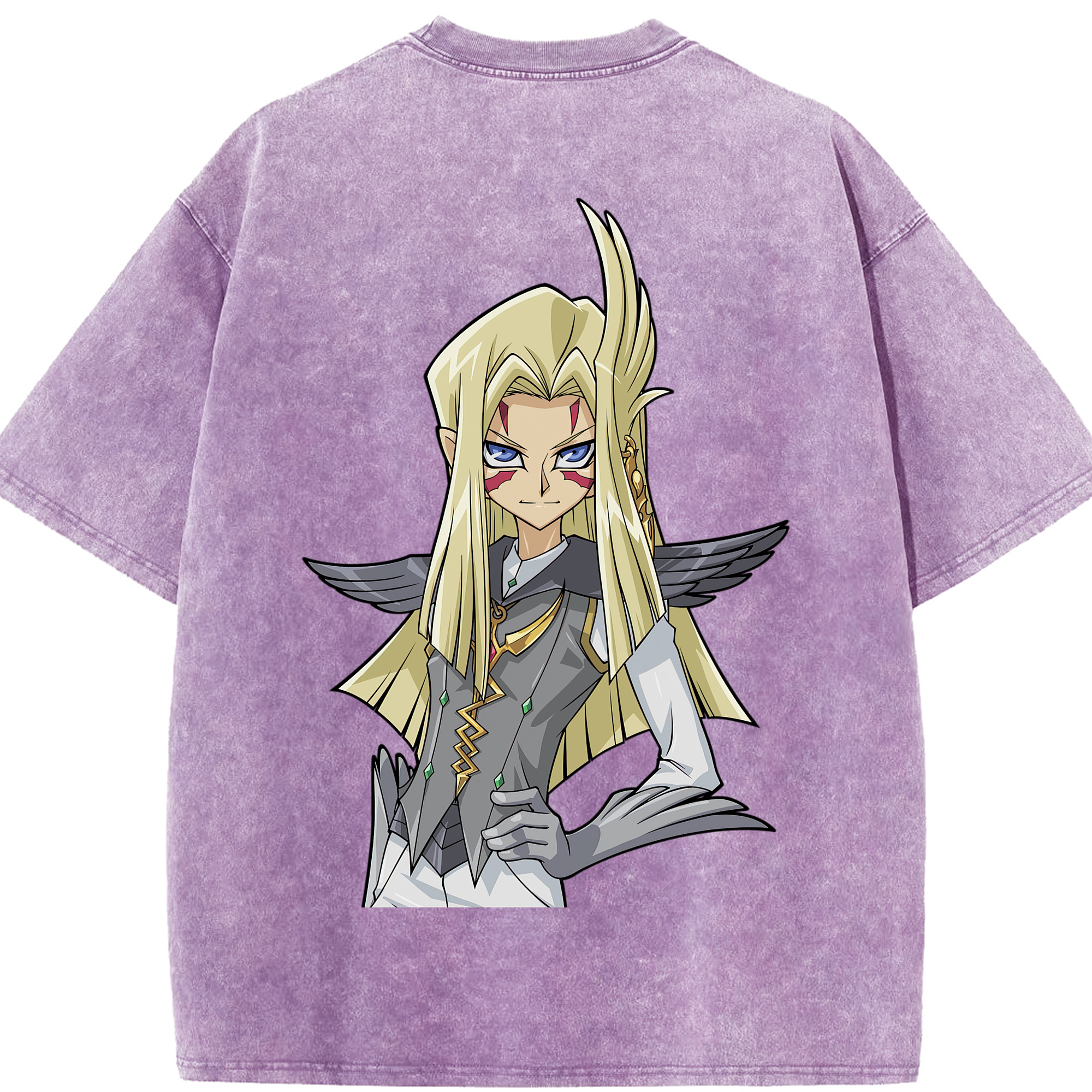 （画像用） 遊☆戯☆王 Yu-Gi-Oh! 綿100% ヴィンテージ風 半袖Tシャツ（背面プリント）