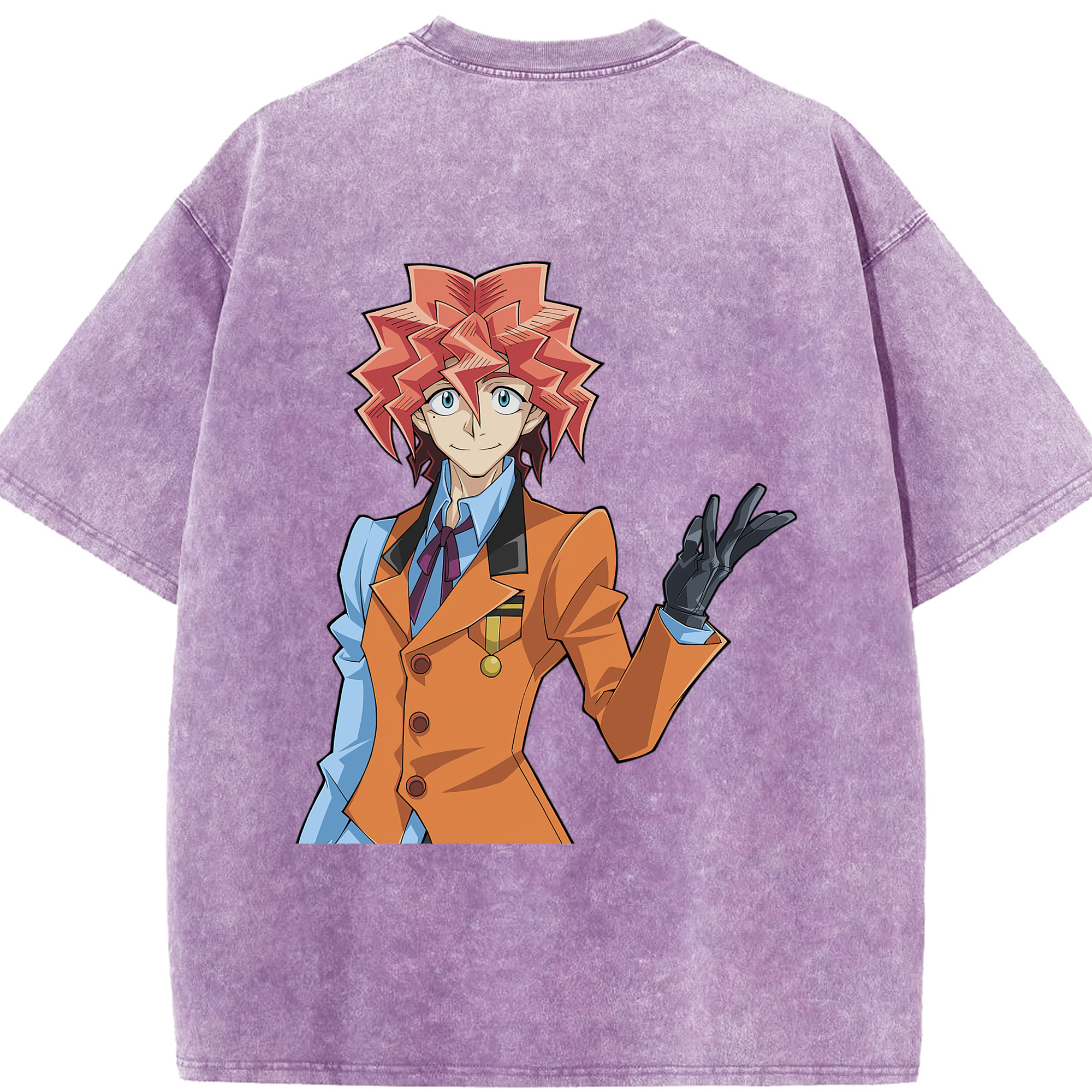 （画像用） 遊☆戯☆王 Yu-Gi-Oh! 綿100% ヴィンテージ風 半袖Tシャツ（背面プリント）