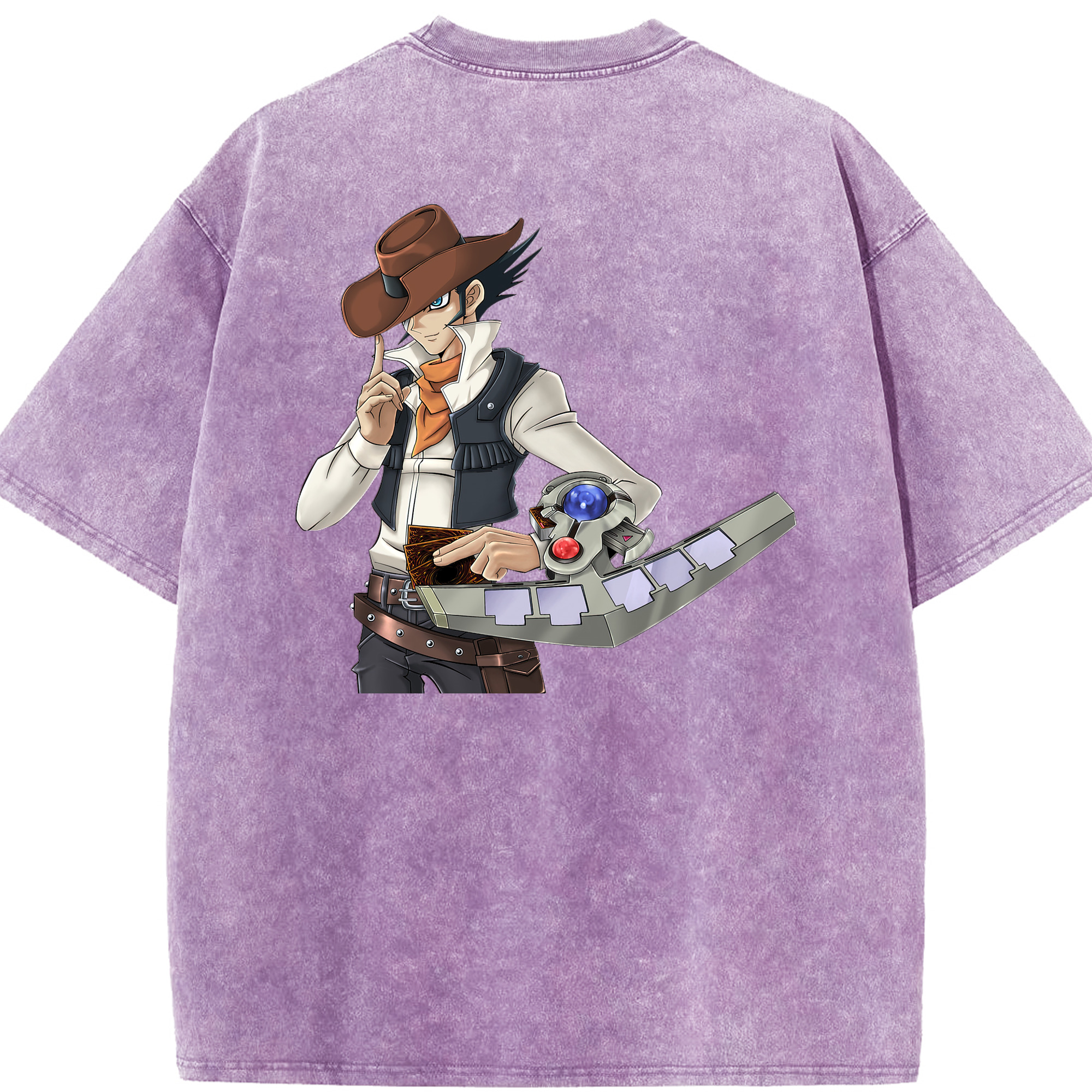 （画像用） 遊☆戯☆王 Yu-Gi-Oh! 綿100% ヴィンテージ風 半袖Tシャツ（背面プリント）