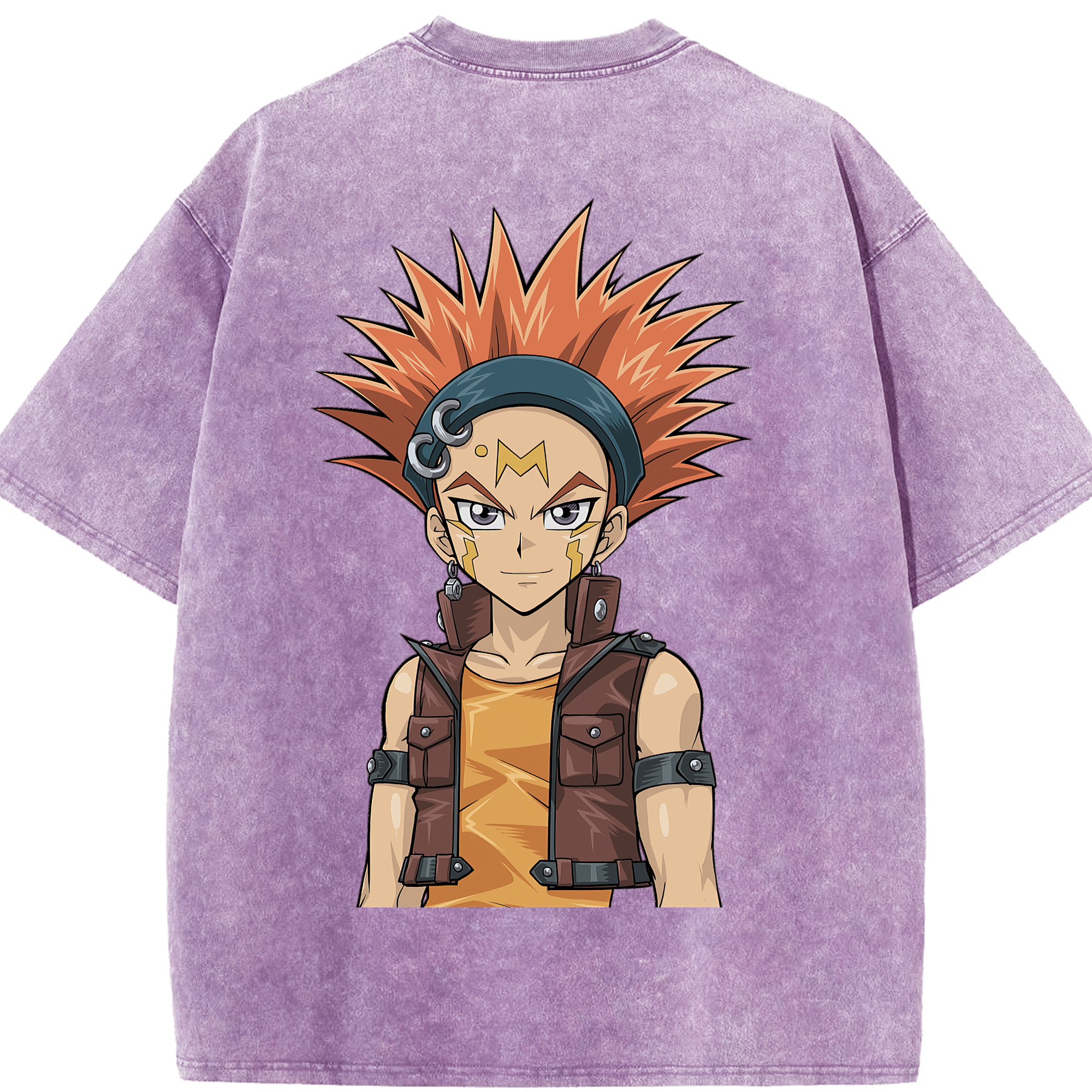（画像用） 遊☆戯☆王 Yu-Gi-Oh! 綿100% ヴィンテージ風 半袖Tシャツ（背面プリント）