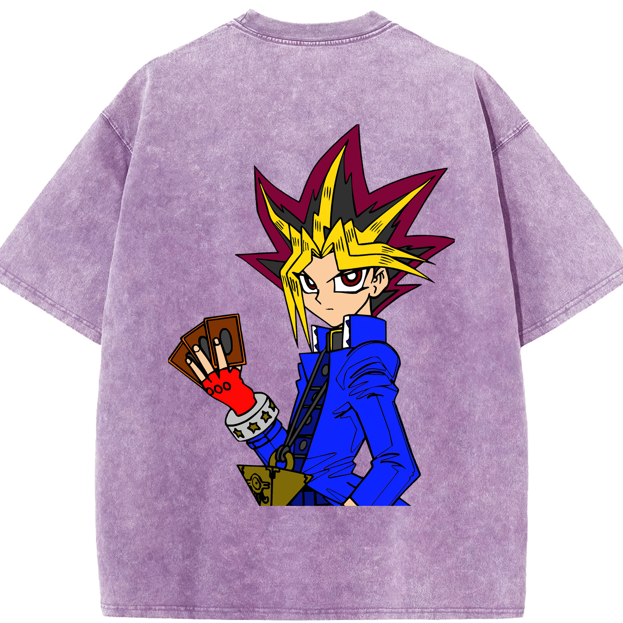 （画像用） 遊☆戯☆王 Yu-Gi-Oh! 綿100% ヴィンテージ風 半袖Tシャツ（背面プリント）