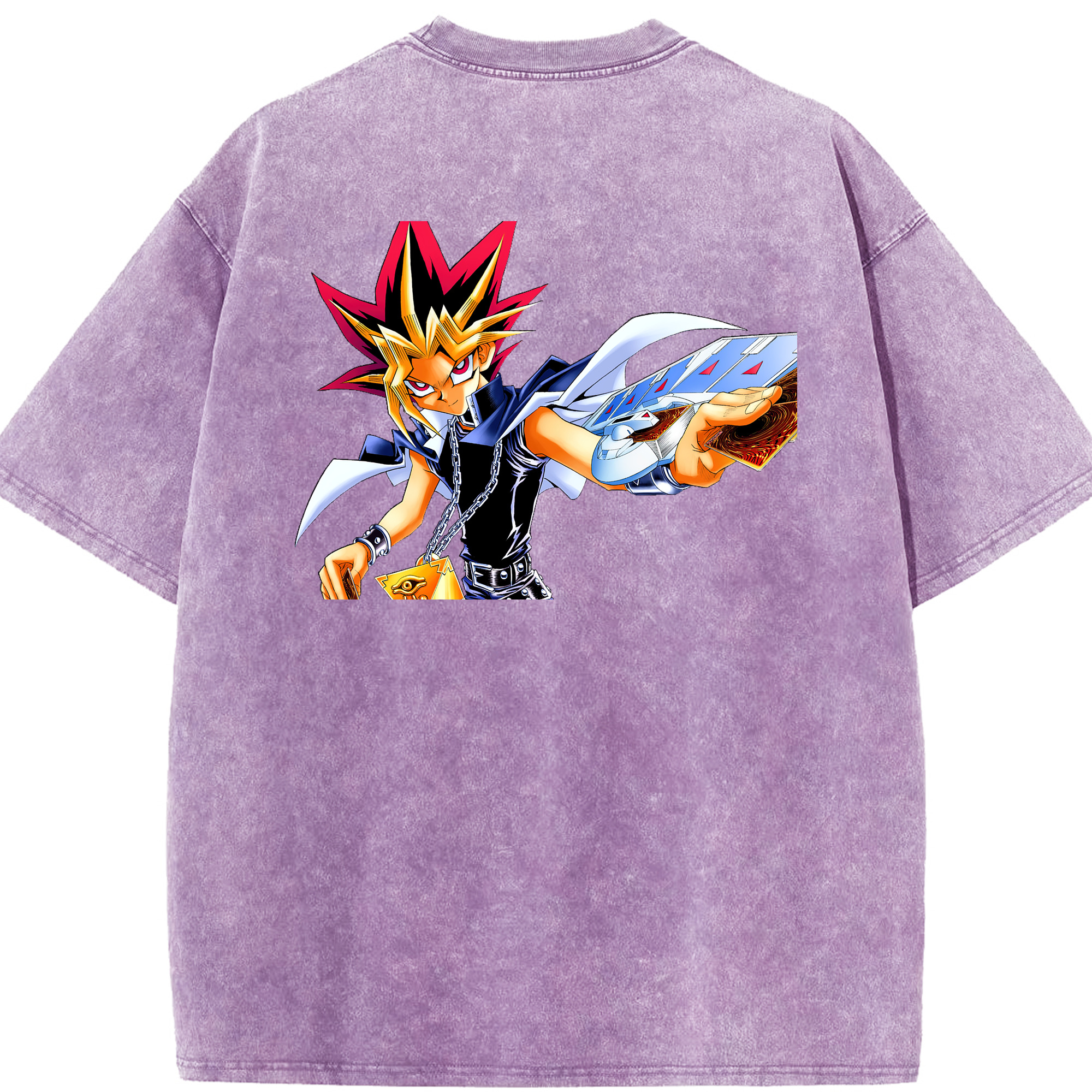 （画像用） 遊☆戯☆王 Yu-Gi-Oh! 綿100% ヴィンテージ風 半袖Tシャツ（背面プリント）