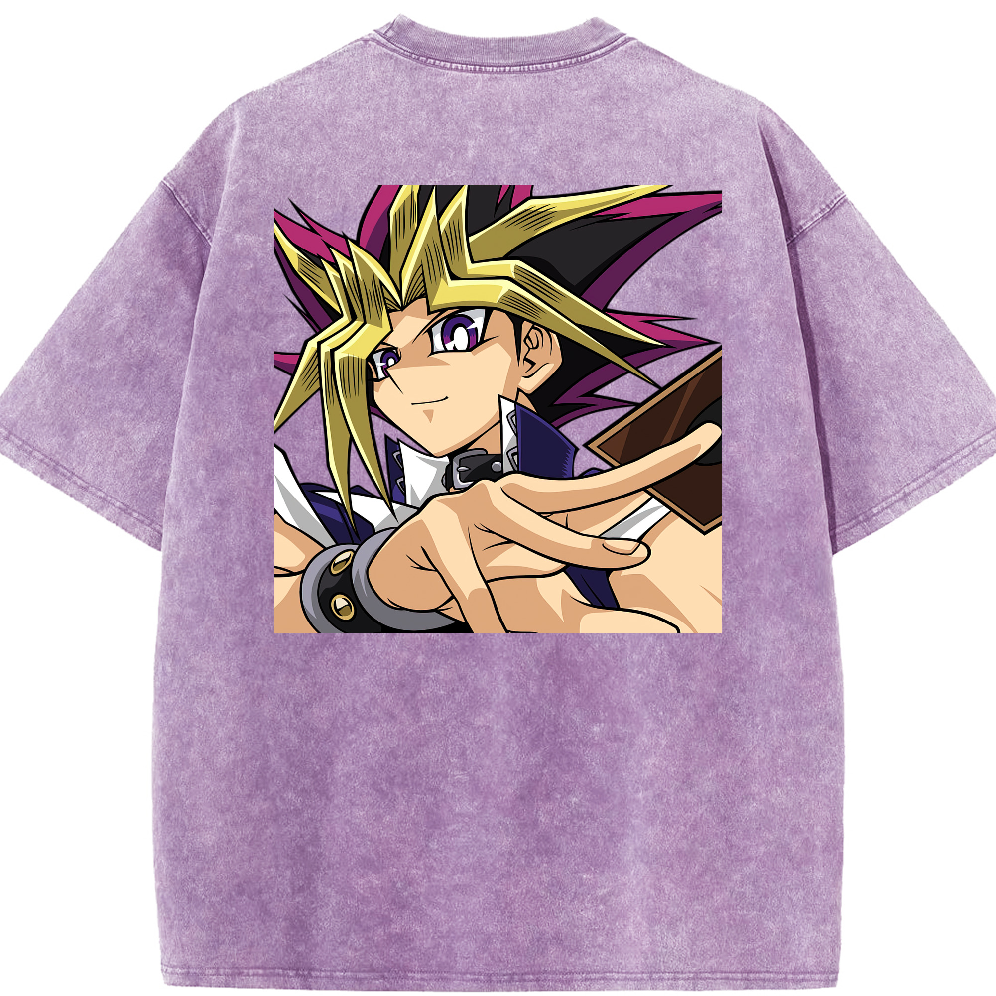 （画像用） 遊☆戯☆王 Yu-Gi-Oh! 綿100% ヴィンテージ風 半袖Tシャツ（背面プリント）