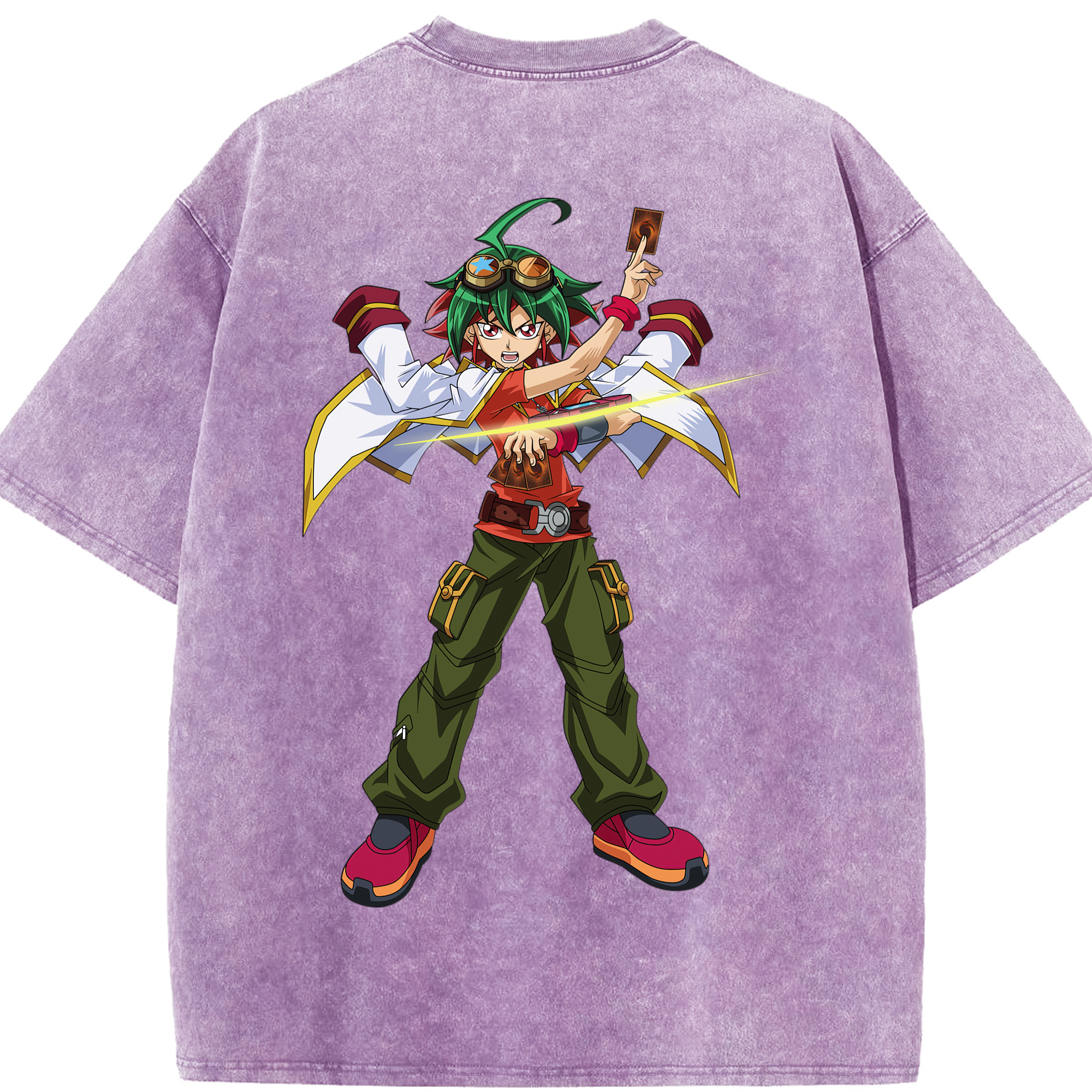 （画像用） 遊☆戯☆王 Yu-Gi-Oh! 綿100% ヴィンテージ風 半袖Tシャツ（背面プリント）