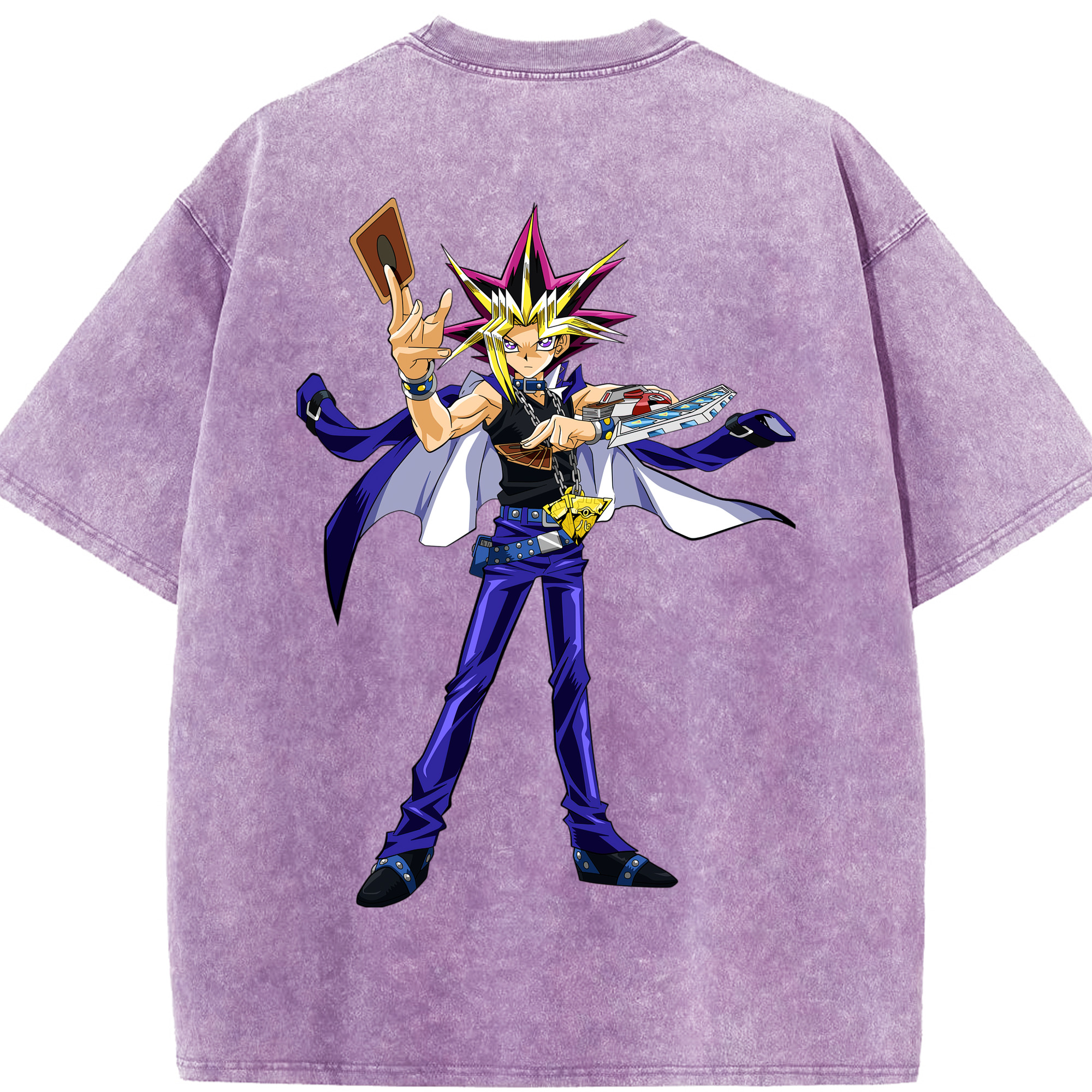 （画像用） 遊☆戯☆王 Yu-Gi-Oh! 綿100% ヴィンテージ風 半袖Tシャツ（背面プリント）