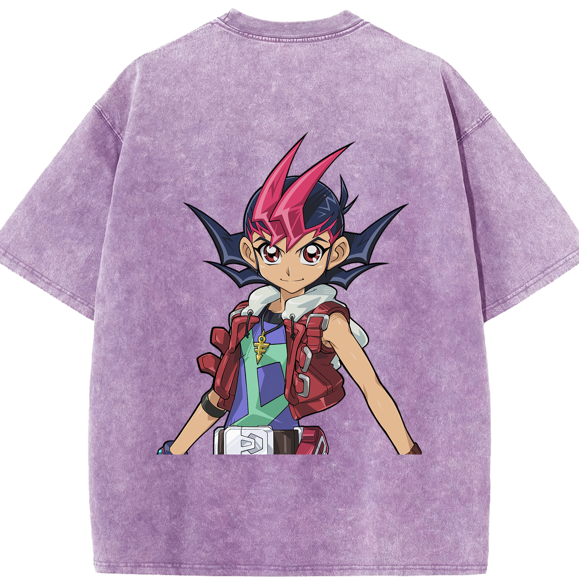 （画像用） 遊☆戯☆王 Yu-Gi-Oh! 綿100% ヴィンテージ風 半袖Tシャツ（背面プリント）