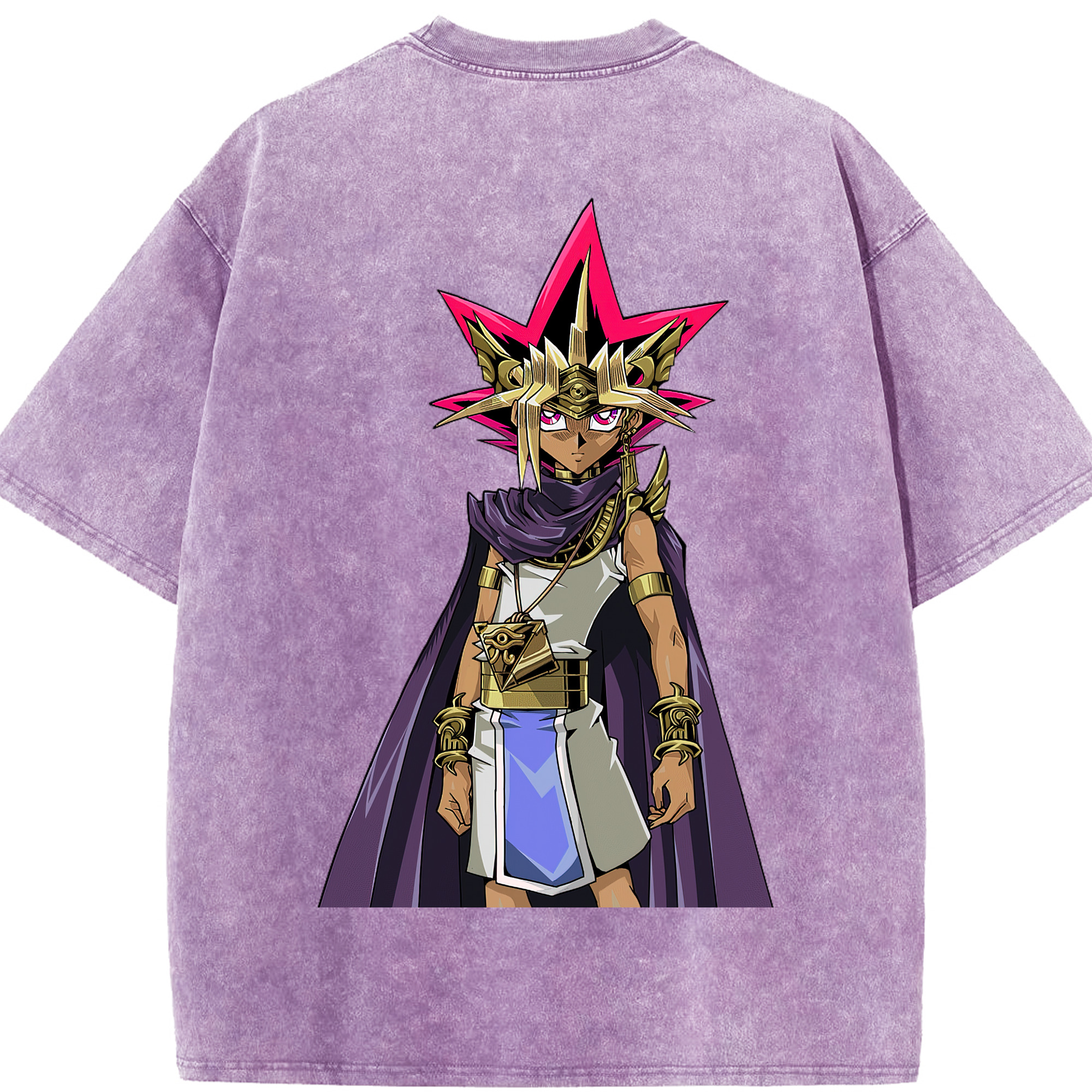 （画像用） 遊☆戯☆王 Yu-Gi-Oh! 綿100% ヴィンテージ風 半袖Tシャツ（背面プリント）