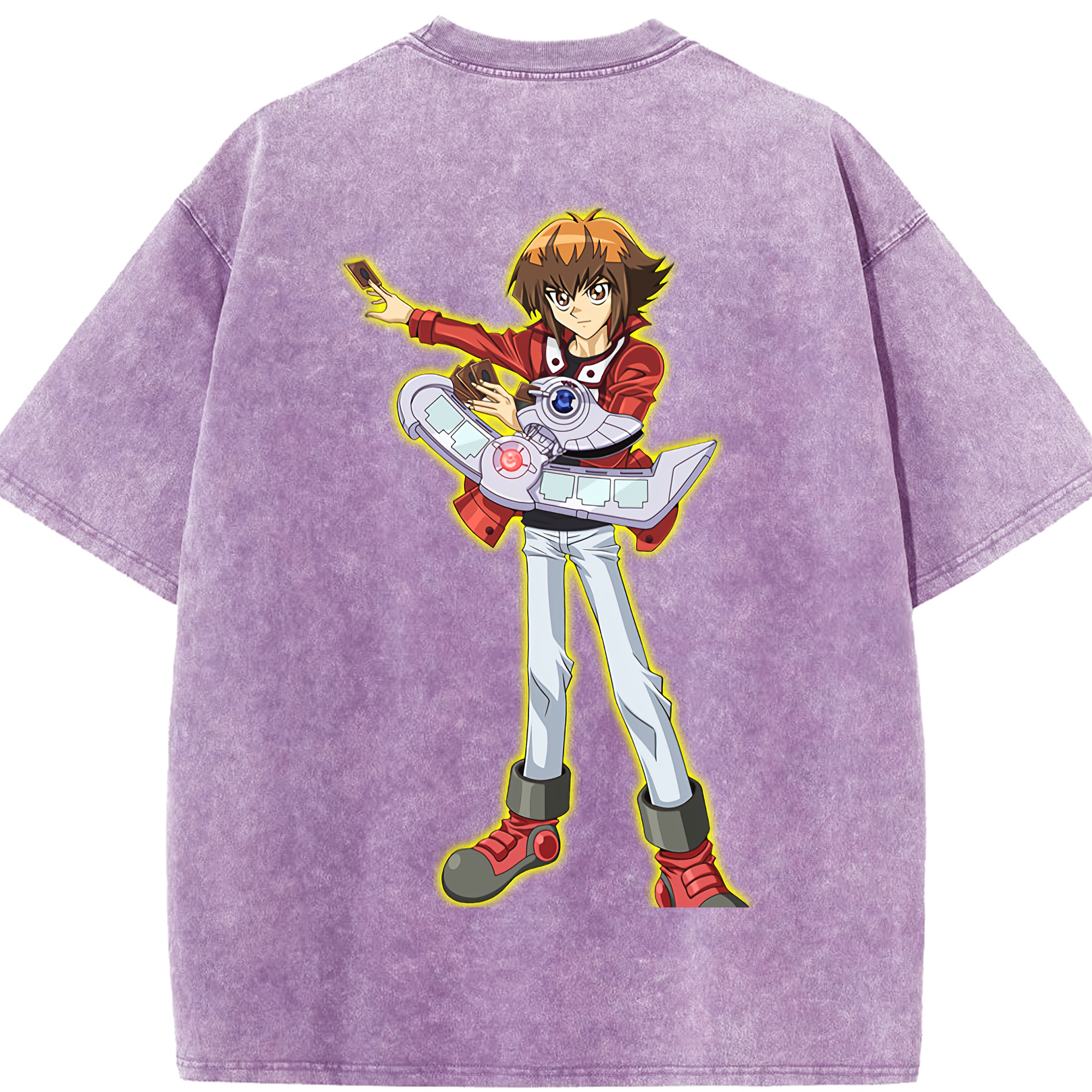 （画像用） 遊☆戯☆王 Yu-Gi-Oh! 綿100% ヴィンテージ風 半袖Tシャツ（背面プリント）