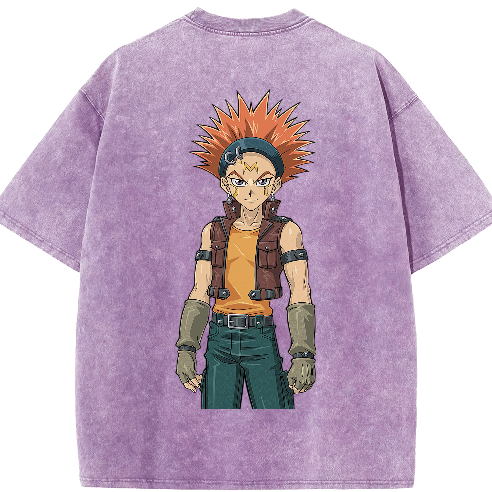 （画像用） 遊☆戯☆王 Yu-Gi-Oh! 綿100% ヴィンテージ風 半袖Tシャツ（背面プリント）