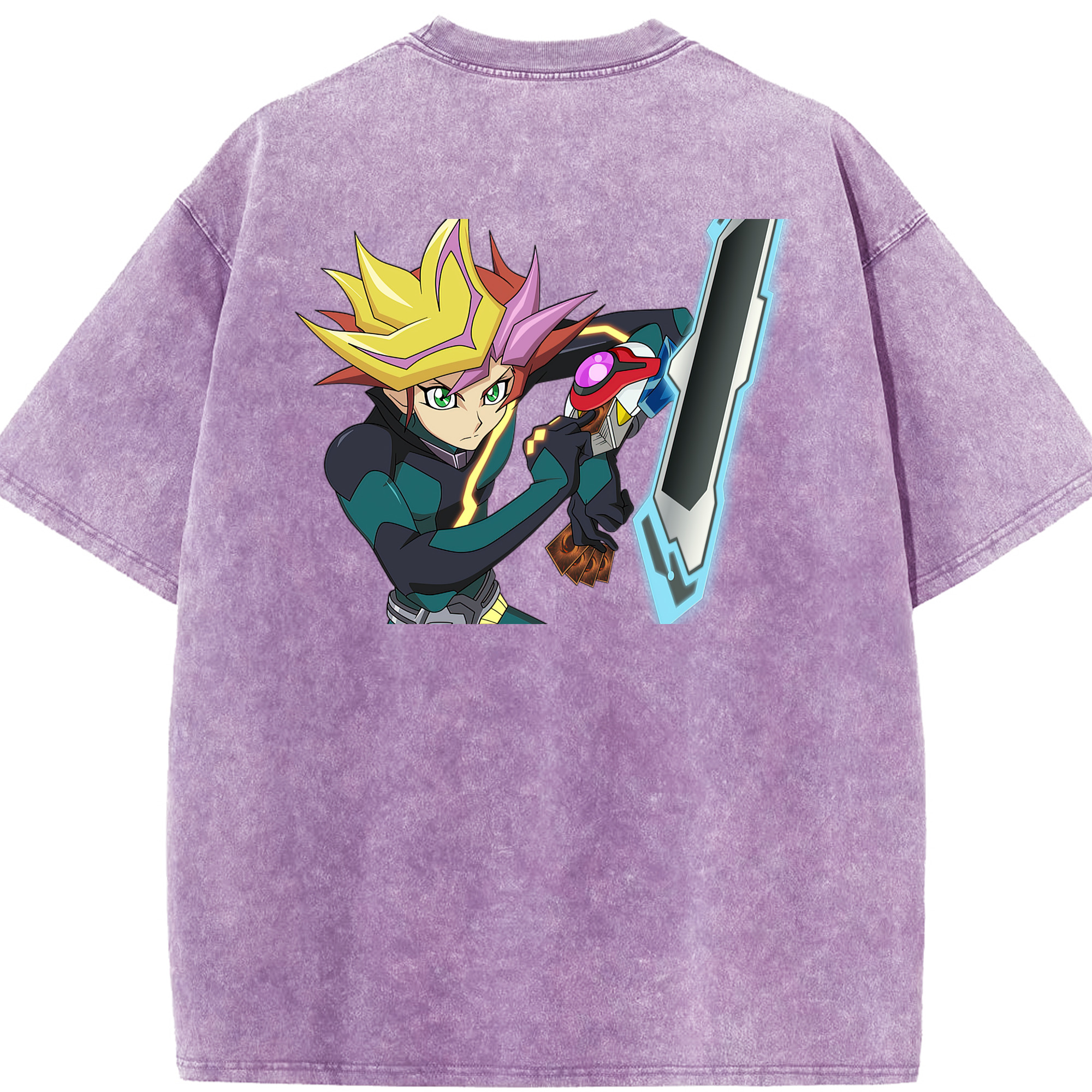 （画像用） 遊☆戯☆王 Yu-Gi-Oh! 綿100% ヴィンテージ風 半袖Tシャツ（背面プリント）