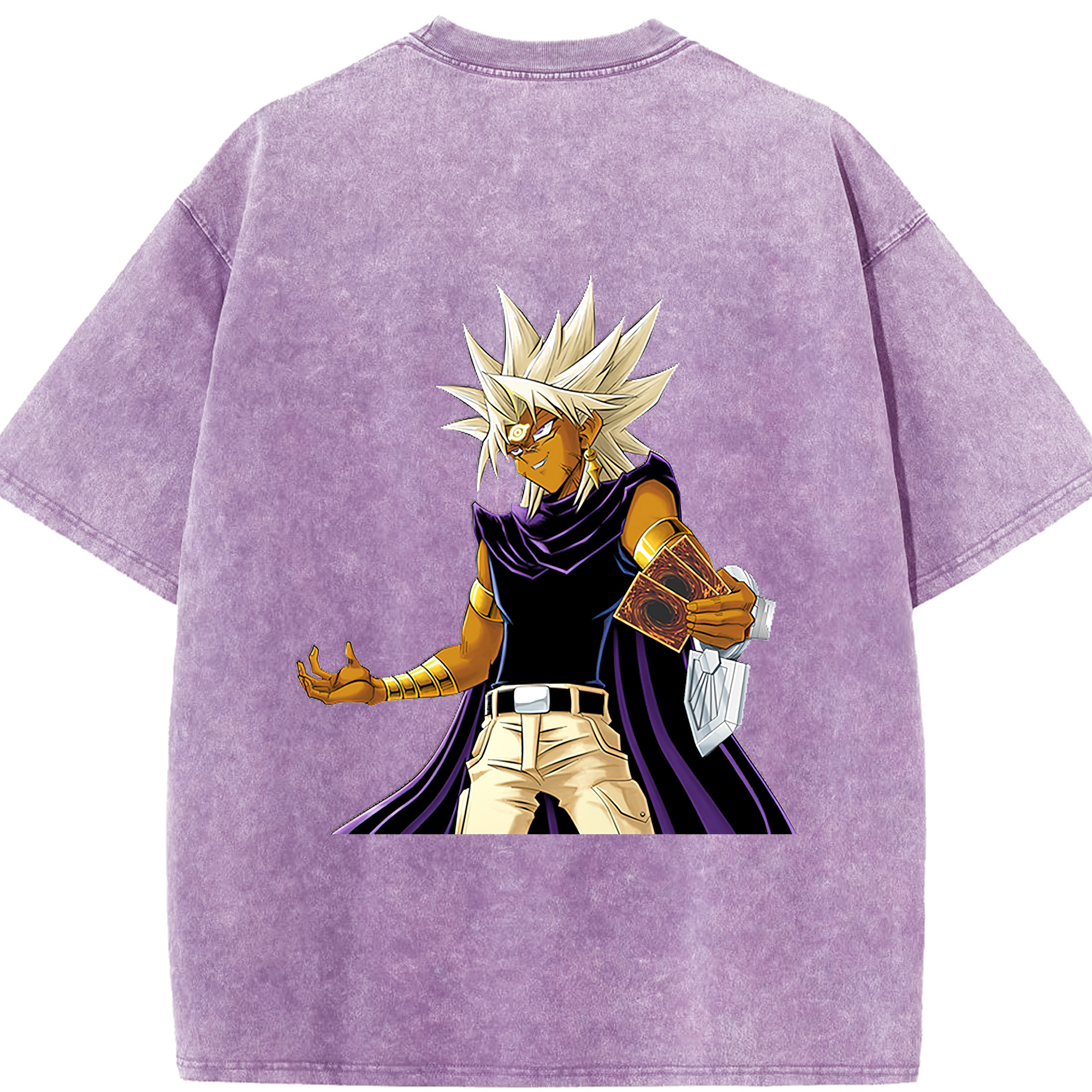 （画像用） 遊☆戯☆王 Yu-Gi-Oh! 綿100% ヴィンテージ風 半袖Tシャツ（背面プリント）