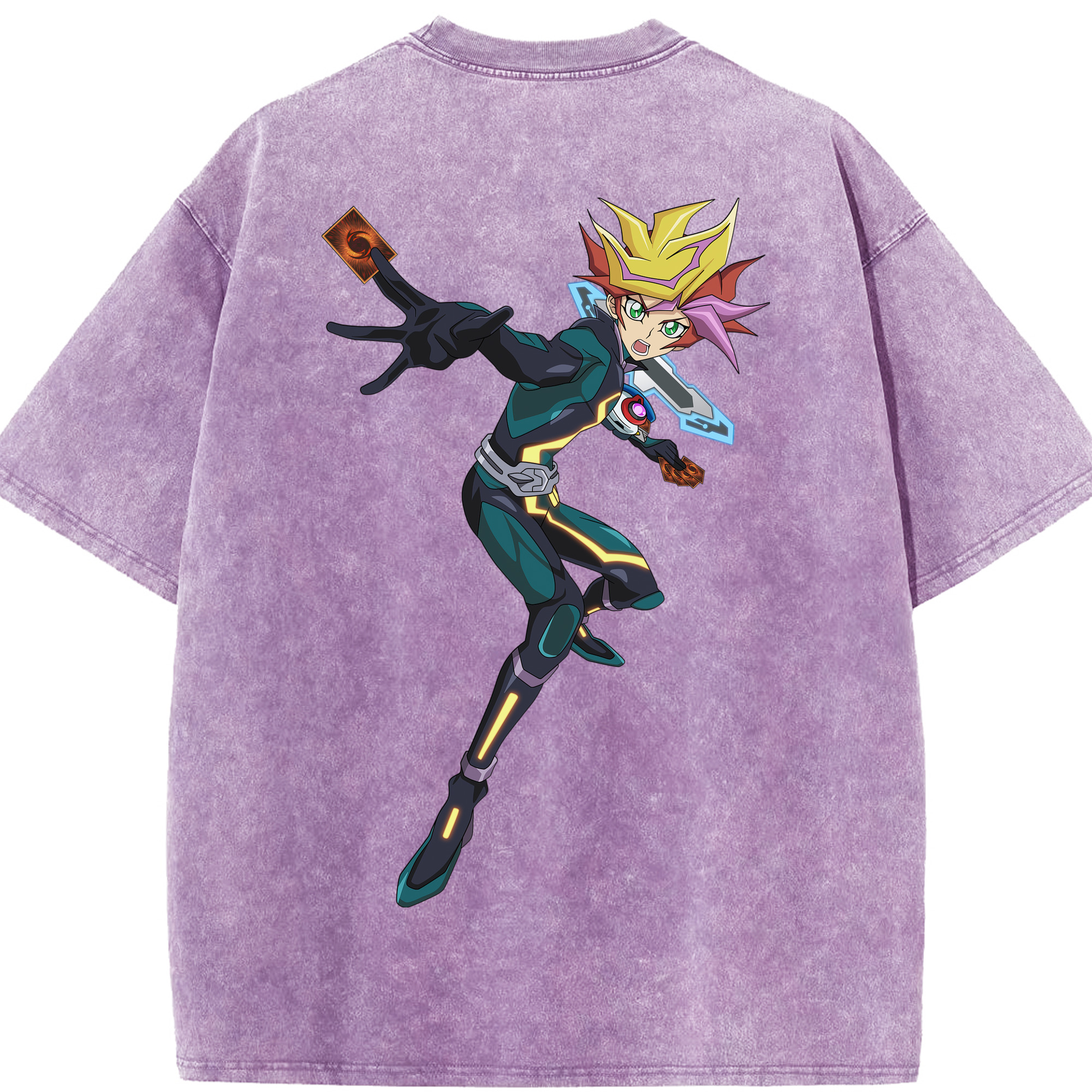 （画像用） 遊☆戯☆王 Yu-Gi-Oh! 綿100% ヴィンテージ風 半袖Tシャツ（背面プリント）