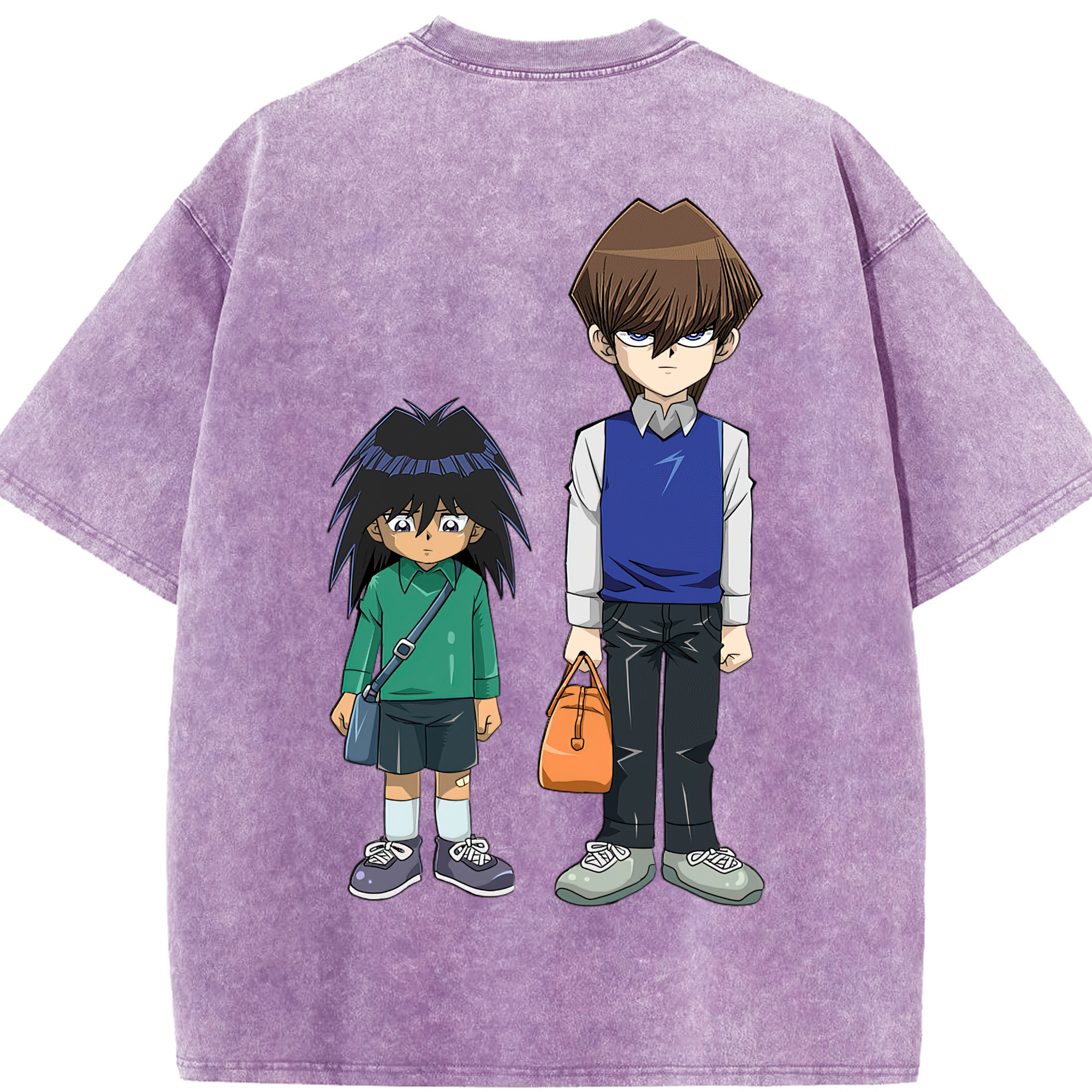 （画像用） 遊☆戯☆王 Yu-Gi-Oh! 綿100% ヴィンテージ風 半袖Tシャツ（背面プリント）